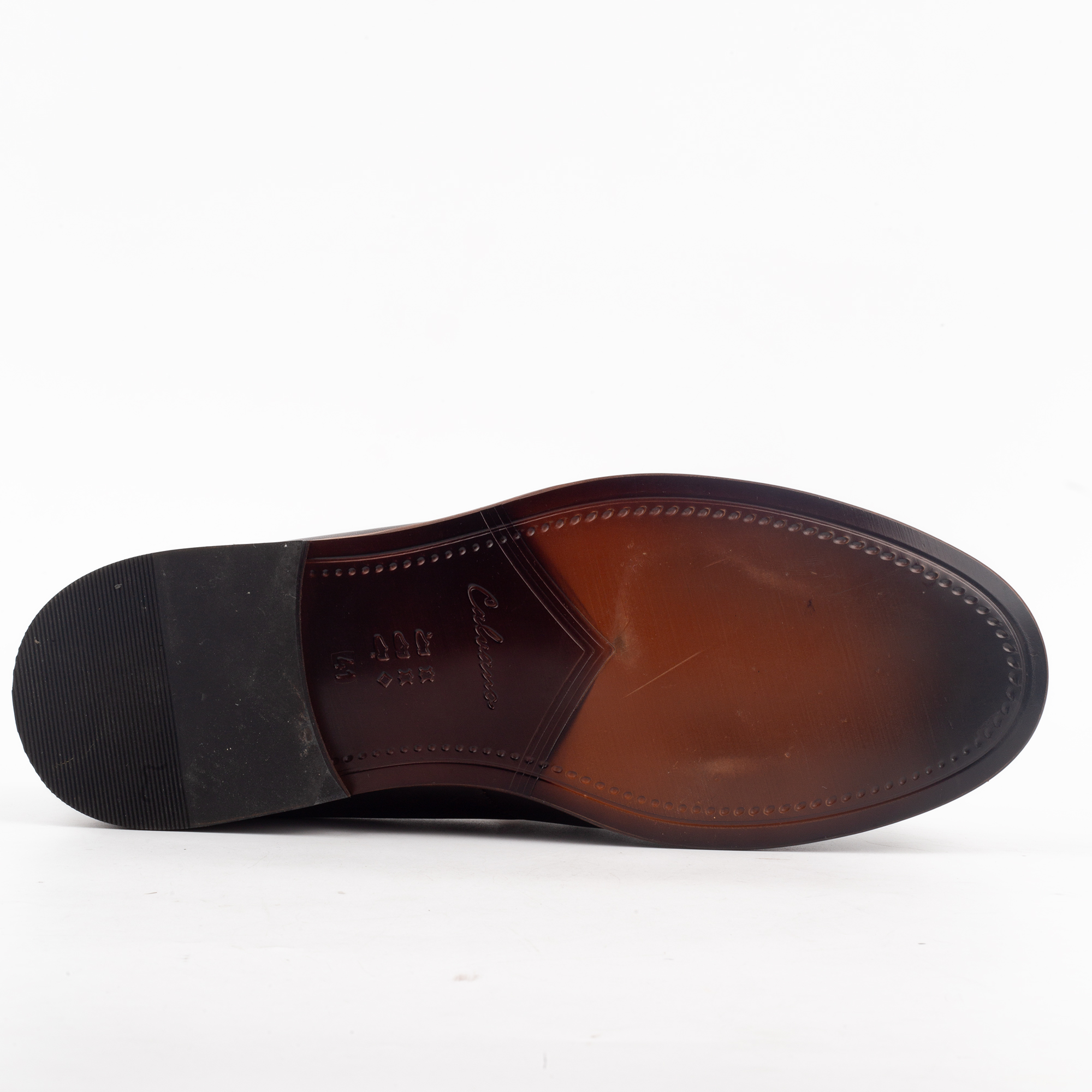 Elegant Two Tone Brown & White Leather Loafers for Men Classic Style with Modern Detailing.(V52-73) - Image 7