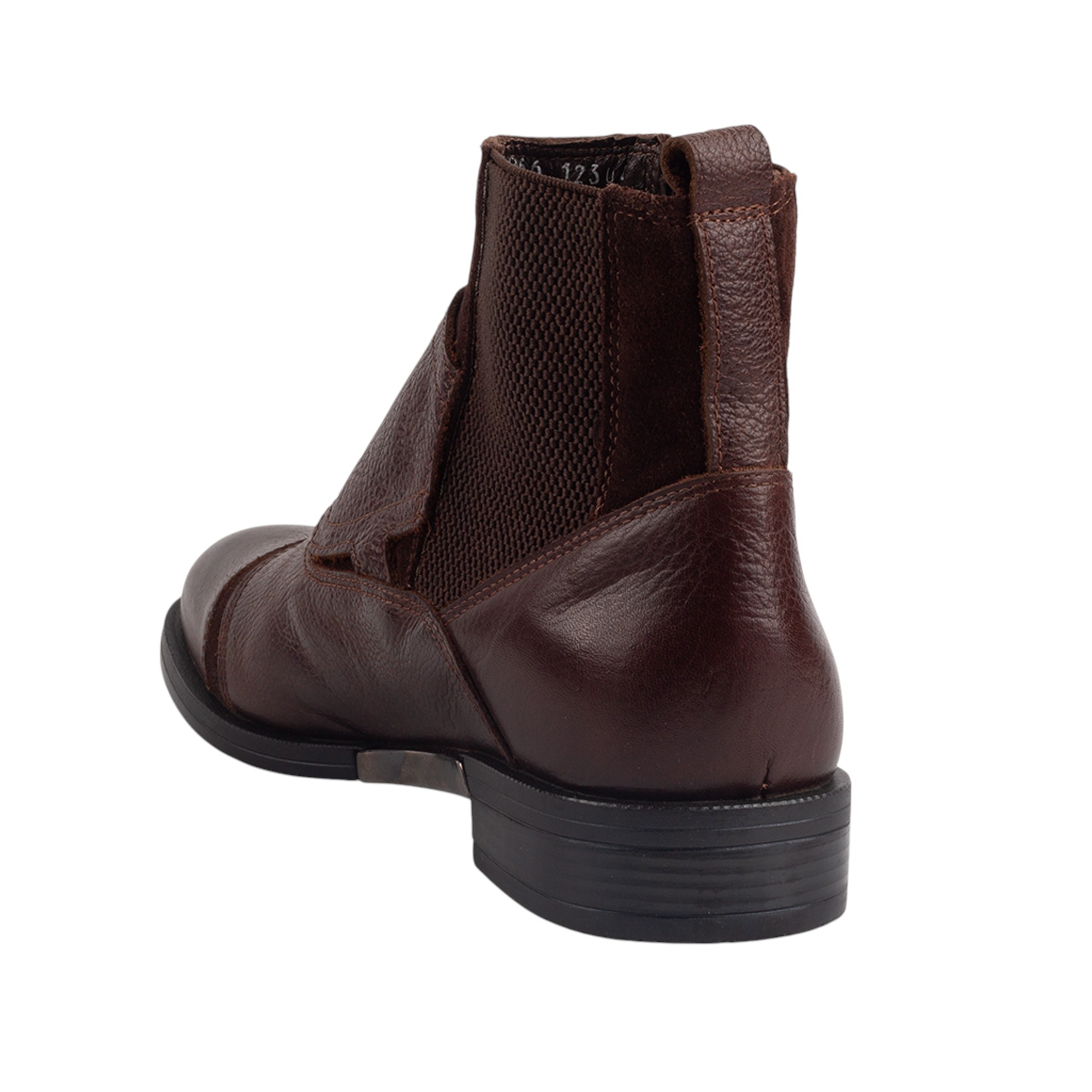 Elegant Dark Brown Double Monk Strap Boots for Men Genuine Leather Ankle Dress Boots with Suede and Elastic Panels.(12304) - Image 7