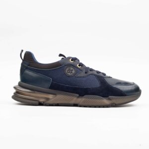 Navy blue leather shoes Sleek Design with Enhanced Comfort (M12419)