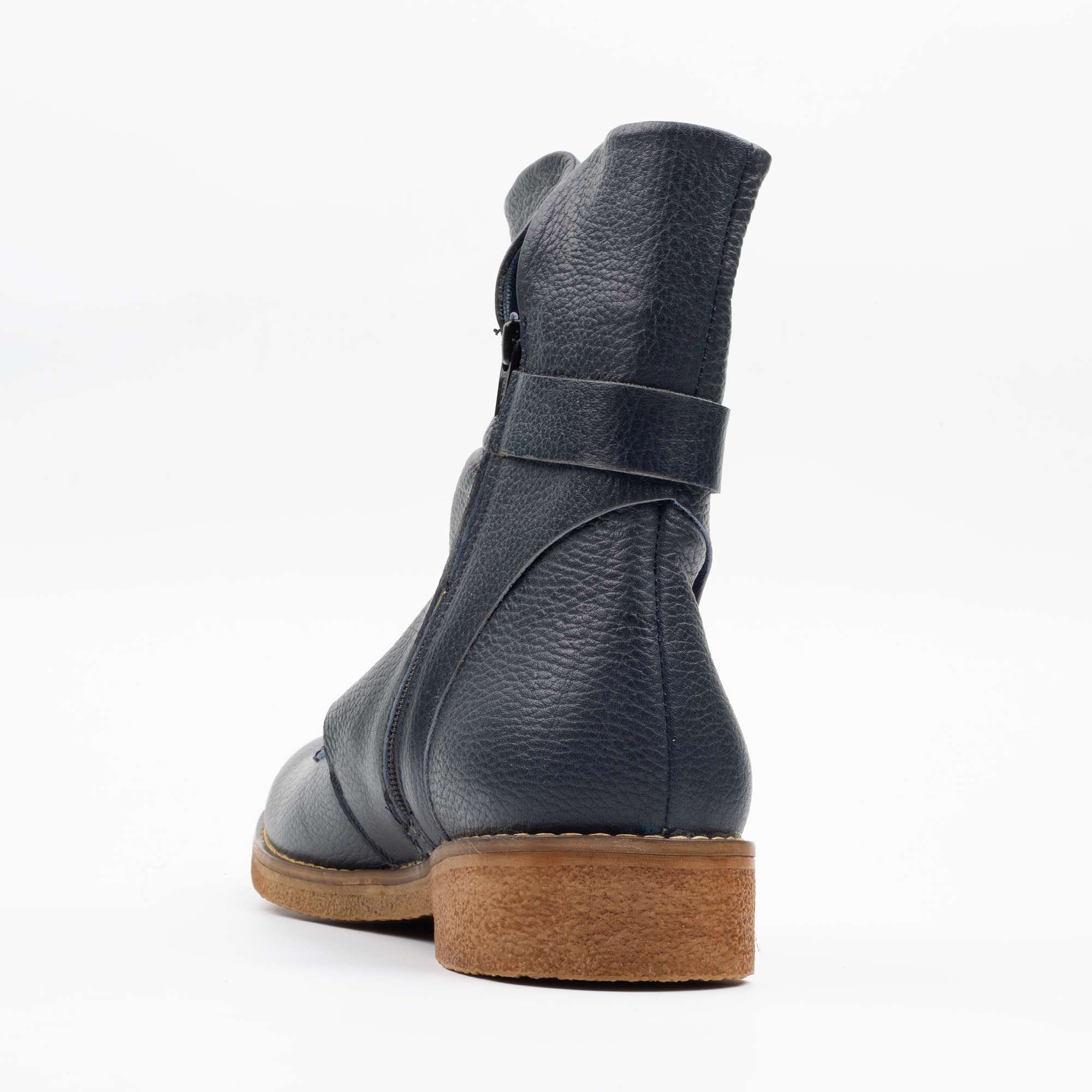 Men's Navy Leather Boots - Bold and Durable Navy Leather Boots for Everyday Wear (E42) - Image 6