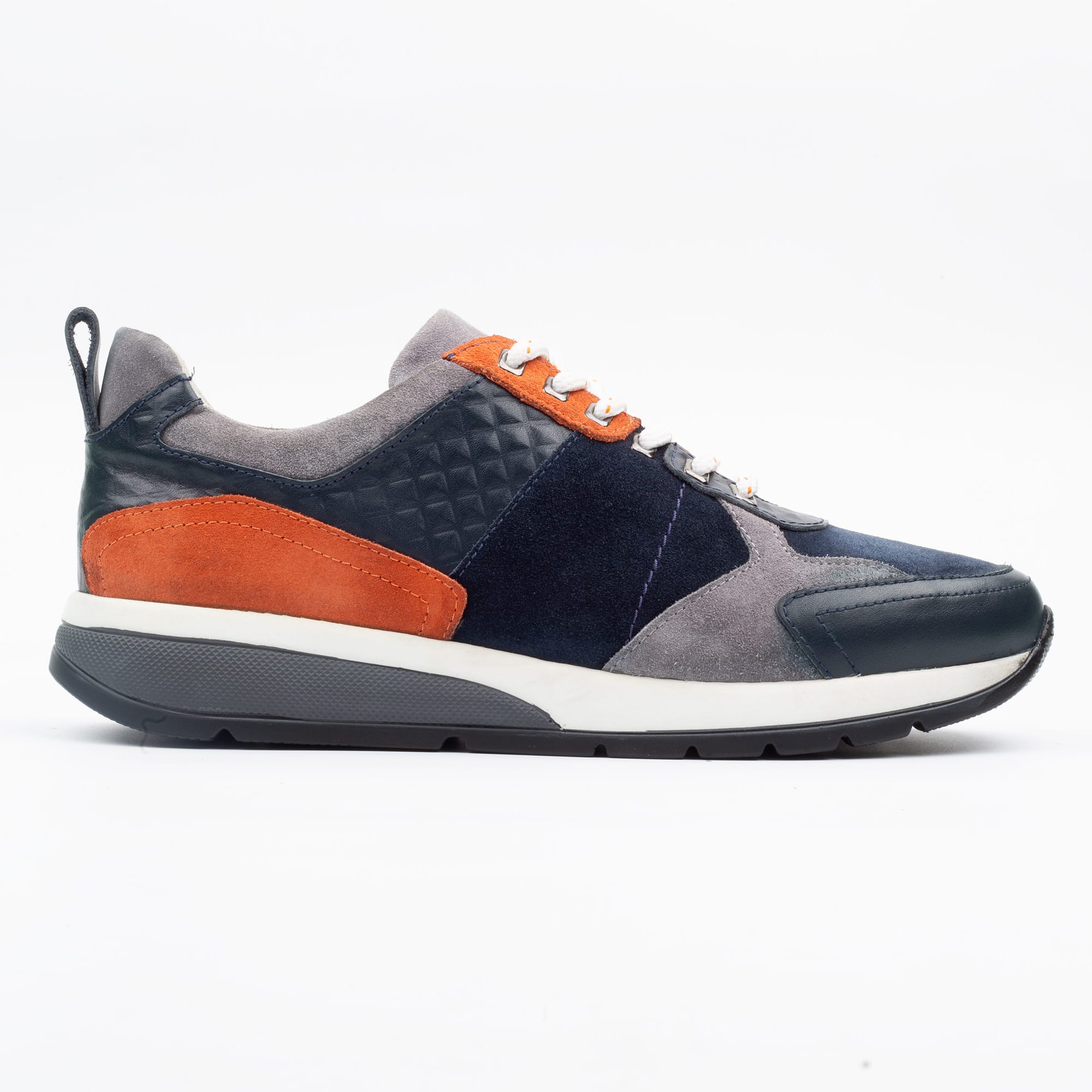Stylish Multi-Color Suede and Leather Sneaker for Men - Modern Comfort and Trendy Design (M13179)