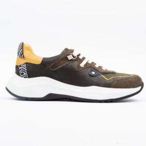 Trendy Olive Green Quilted Sneaker for Men - Stylish Design and Everyday Comfort (M13182)