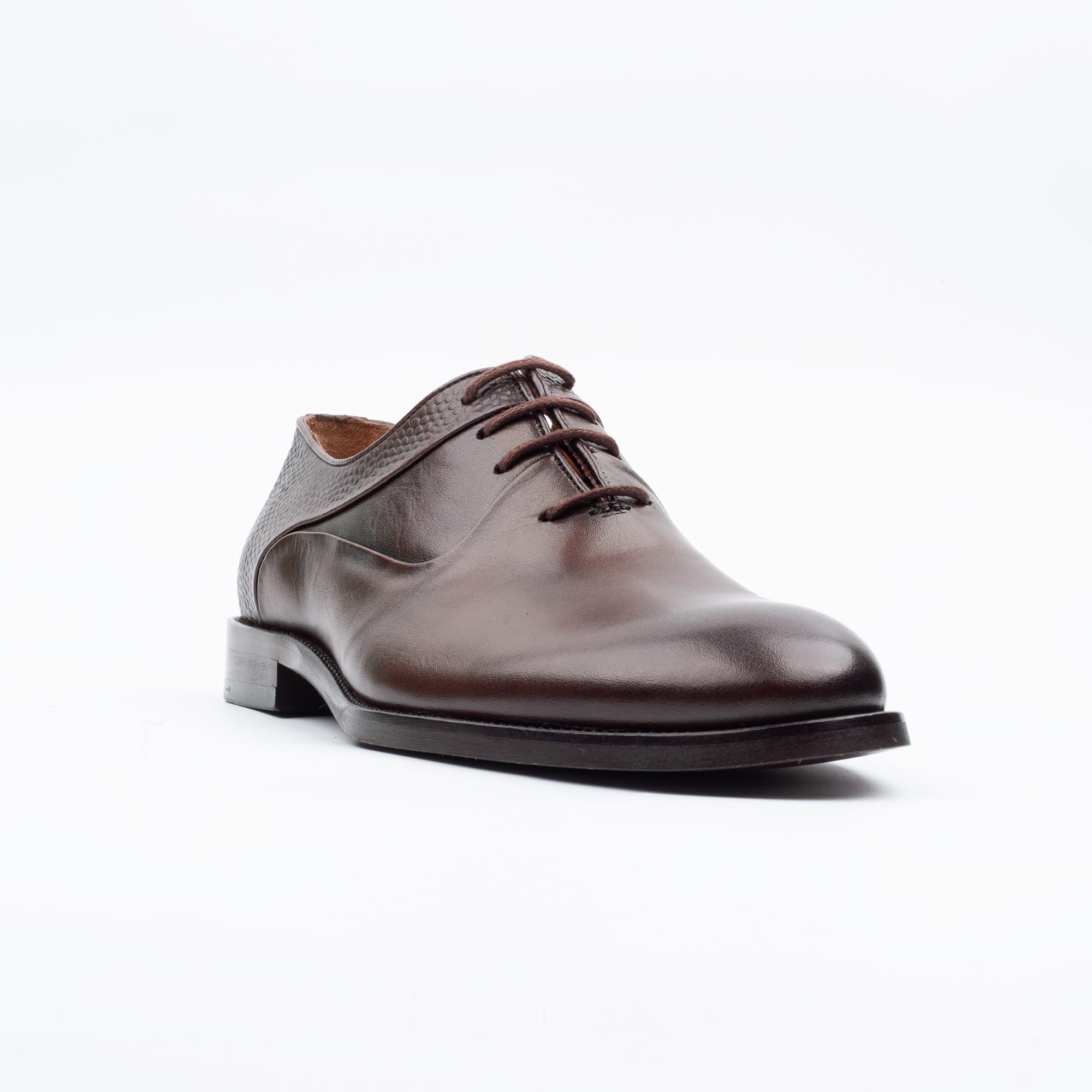 Presenting the Men's Brown Leather Oxford Shoes - Elegant Formal Footwear for Men(V3-16) - Image 4