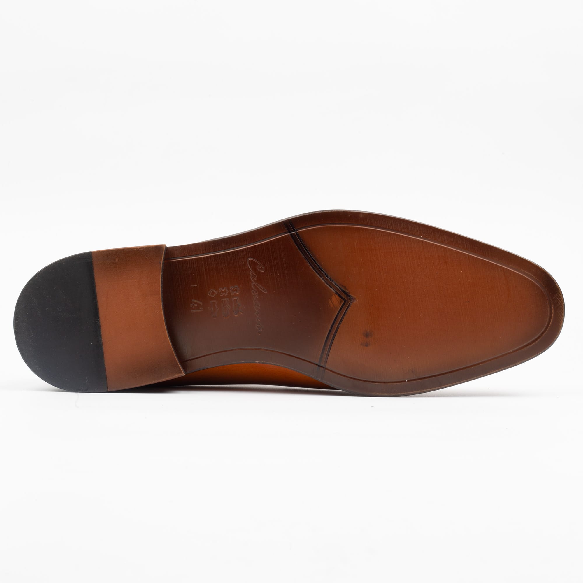 Men's Tan Leather Oxford Shoes with Brogue Detailing-Classic and Elegant Formal Footwear (V2-92) - Image 7