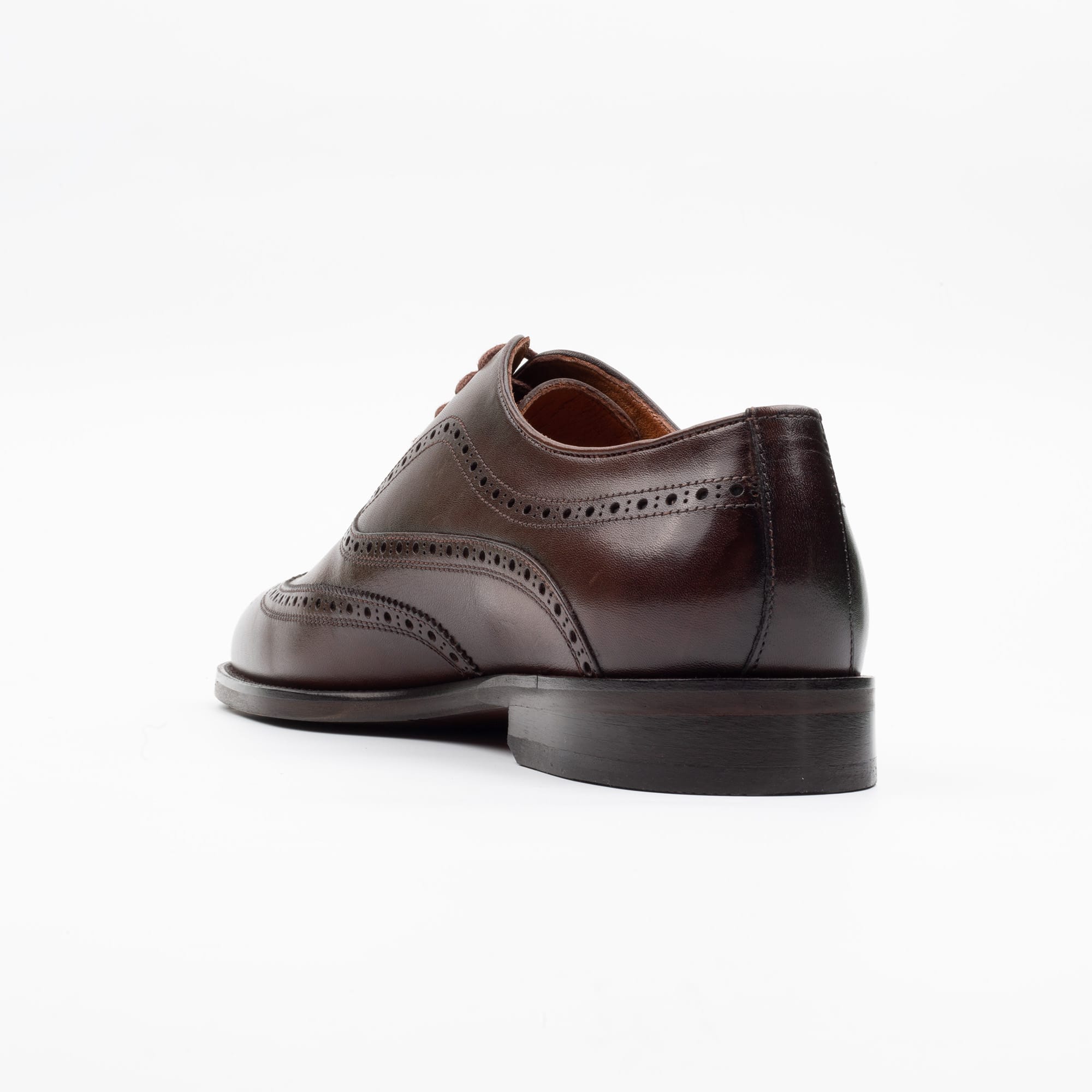 Men's Brown Wingtip Brogue Oxfords - Elegant Leather Formal Shoes (V24-86) - Image 6
