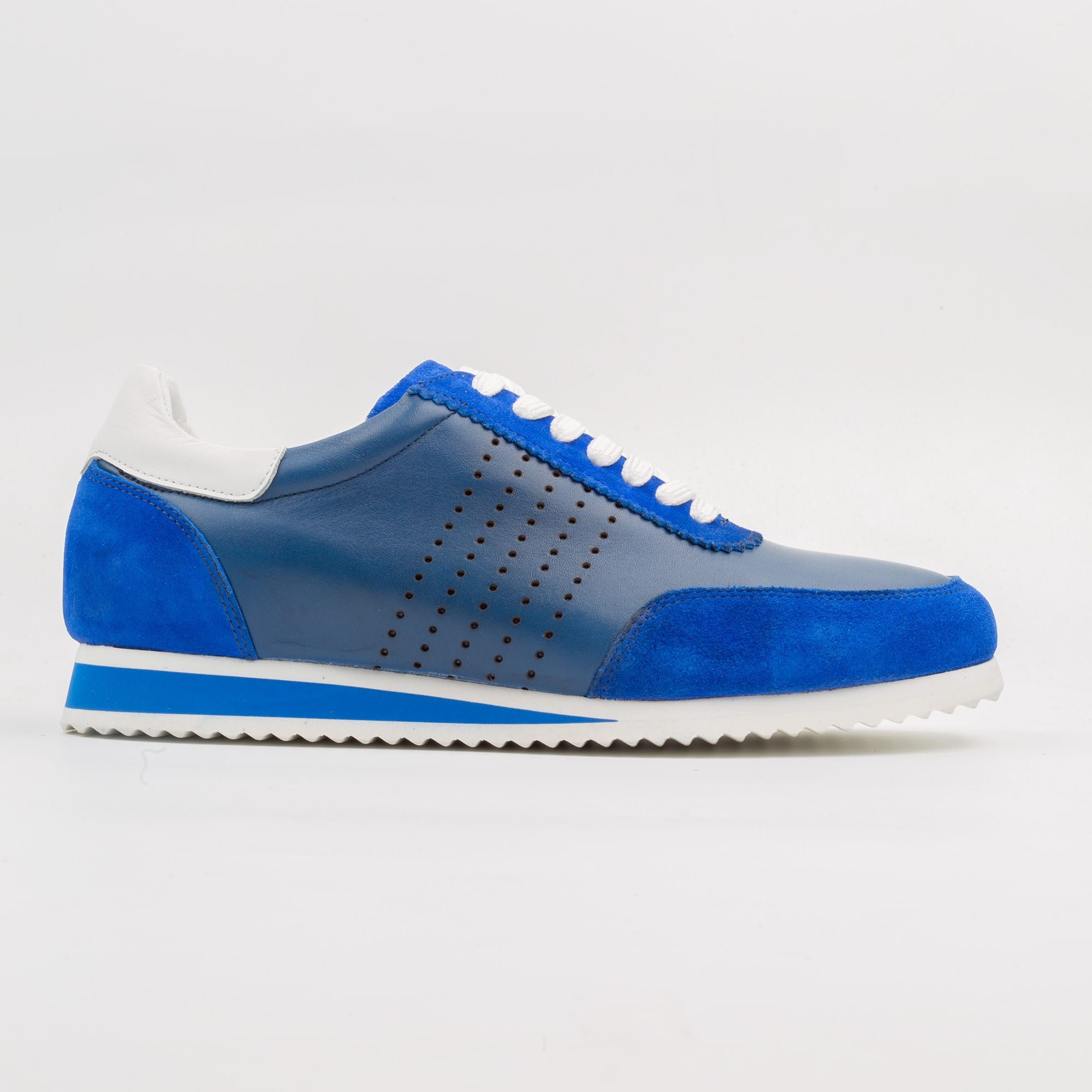 Stylish Blue Suede Leather Sneakers for Men – Premium Comfort and Fashion (M11108)