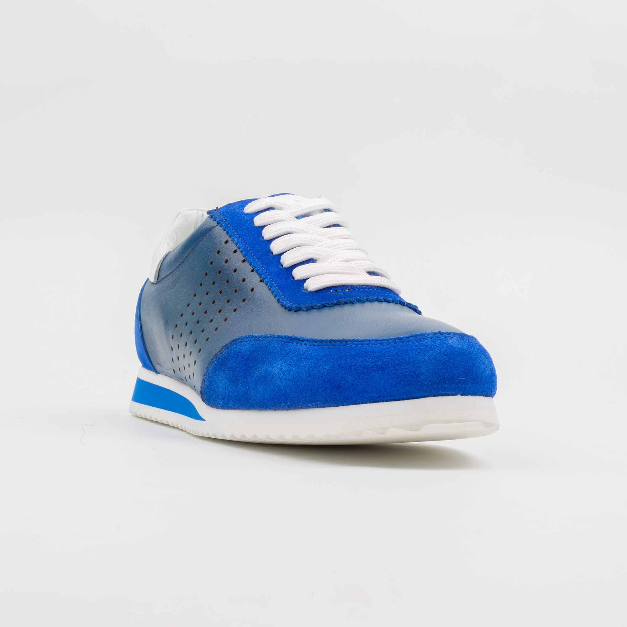 Stylish Blue Suede Leather Sneakers for Men – Premium Comfort and Fashion (M11108) - Image 4
