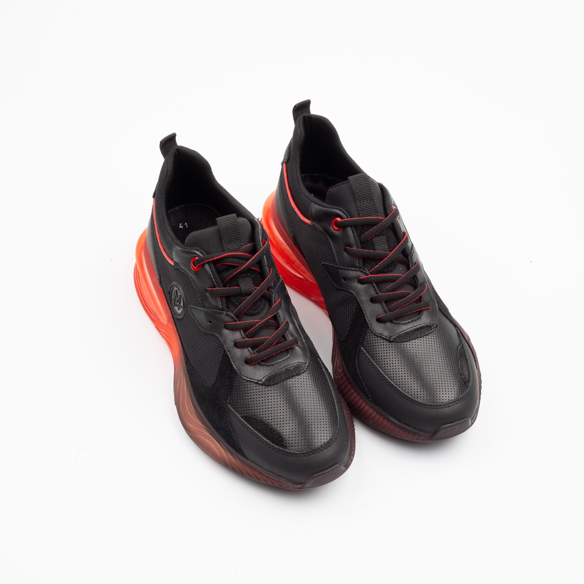 Stylish Black and Red Athletic Sneakers for Men – Comfort and Performance (M13100) - Image 2