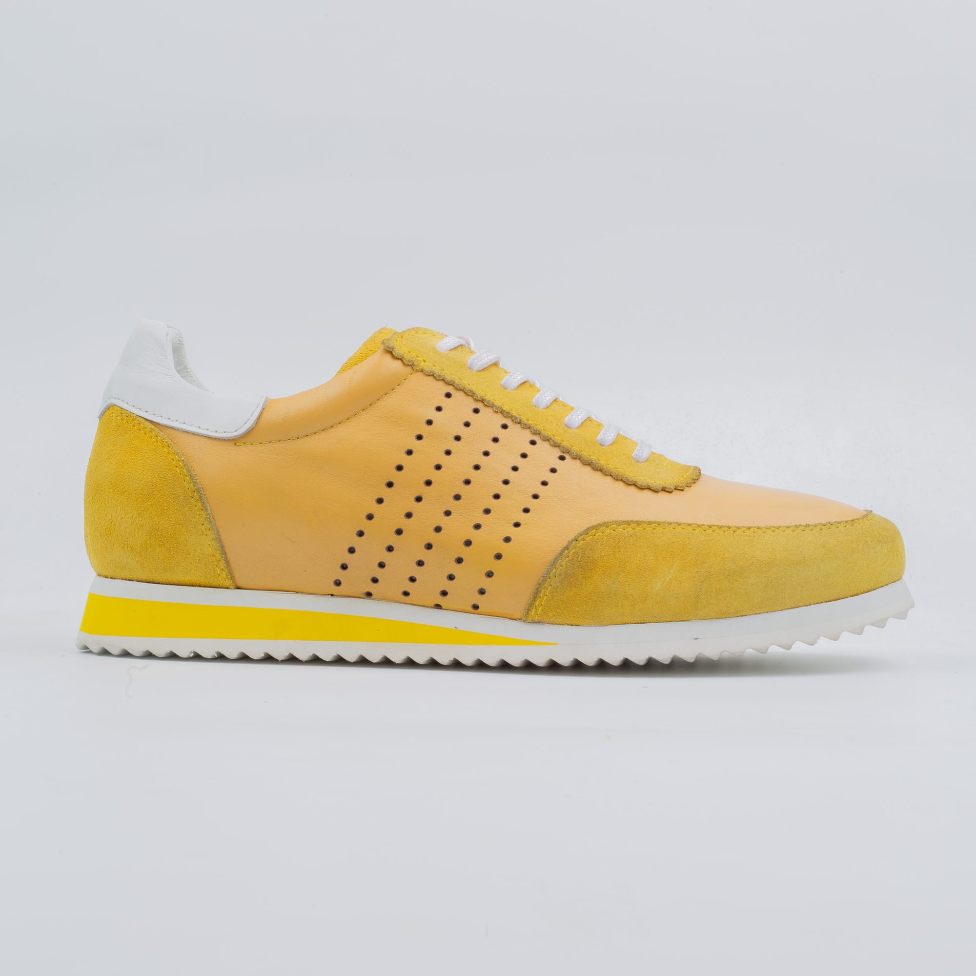 Stylish and Comfortable Yellow Suede Sneakers for Men (M11108)