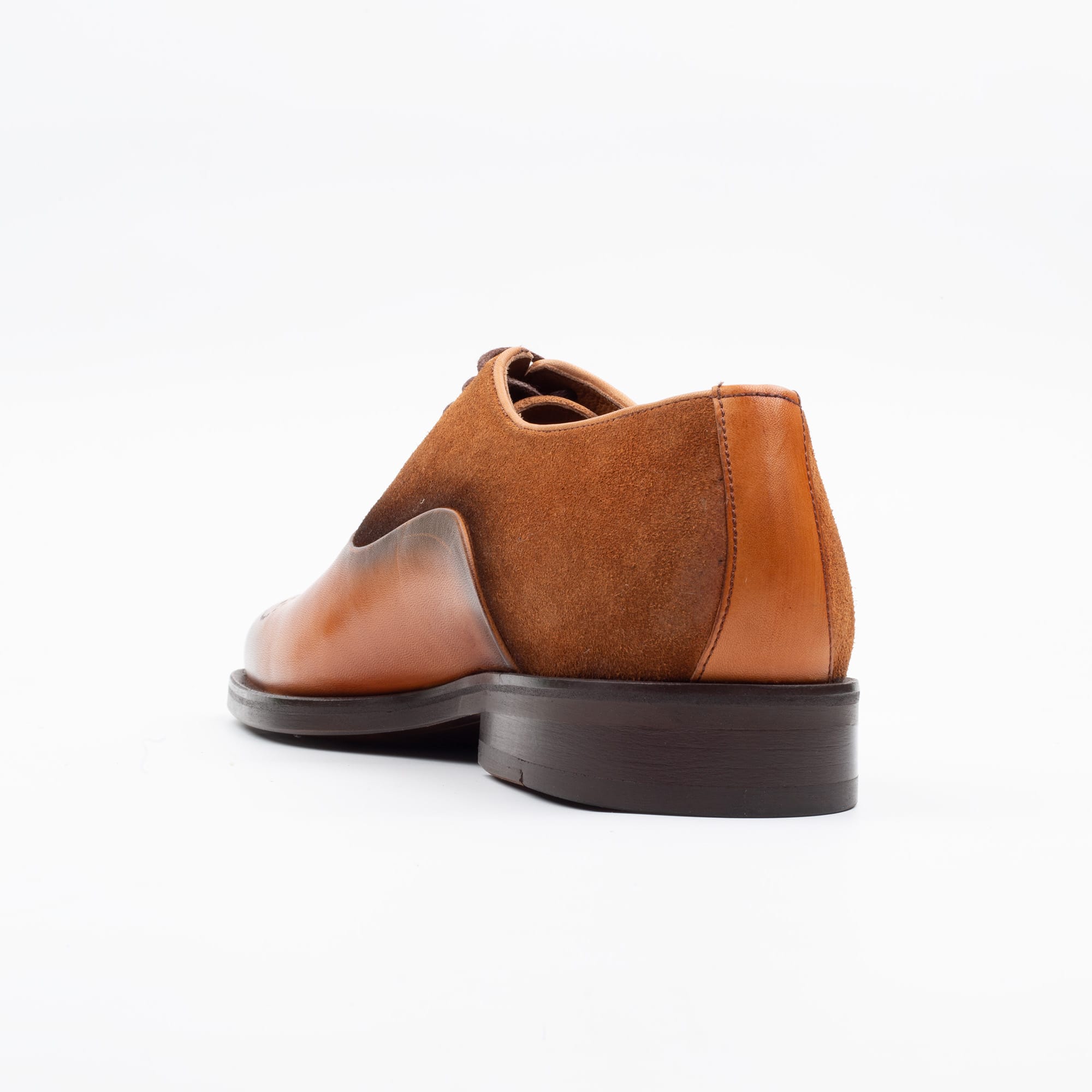 Two-Tone Brown Leather and Suede Oxford Shoes – Elegant and Comfortable Men's Footwear (V1-102) - Image 5