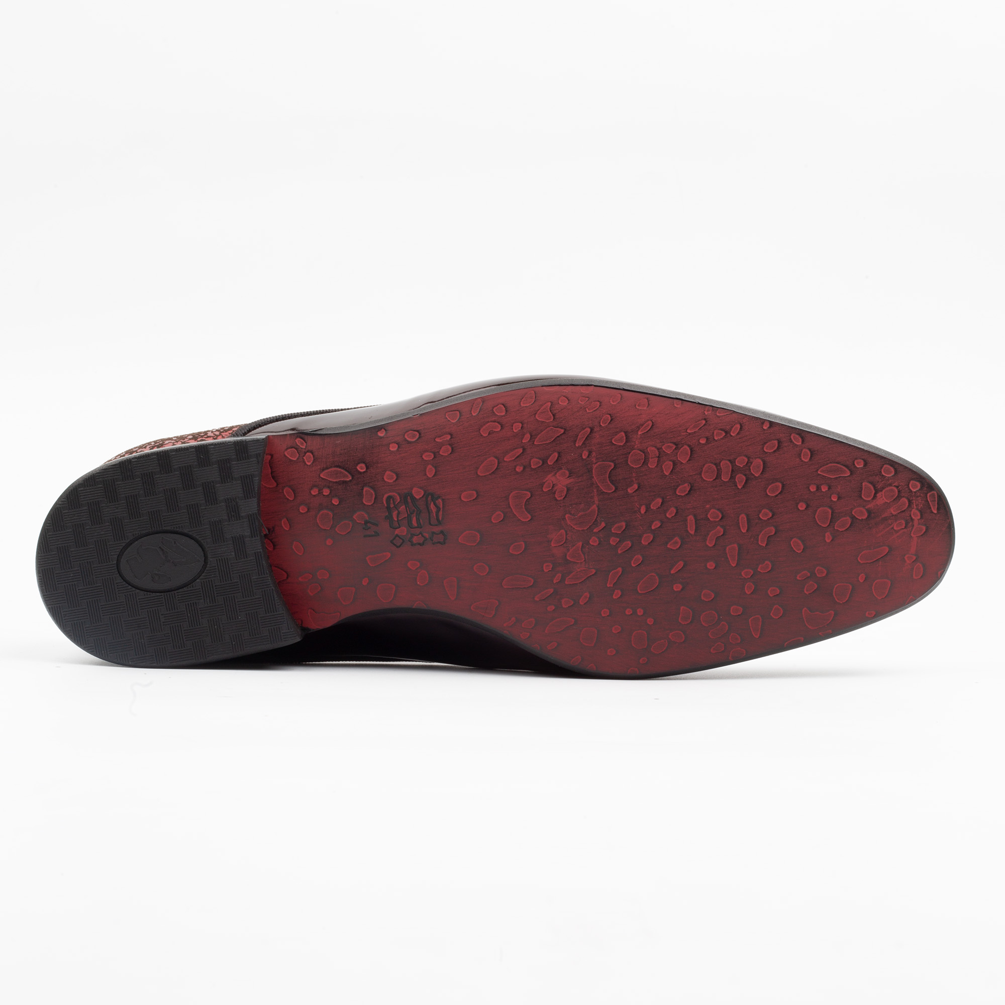 Shiny Burgundy Leather Loafers for Men Handcrafted Slip On Dress Shoes with Sleek Finish. (H1472) - Image 7