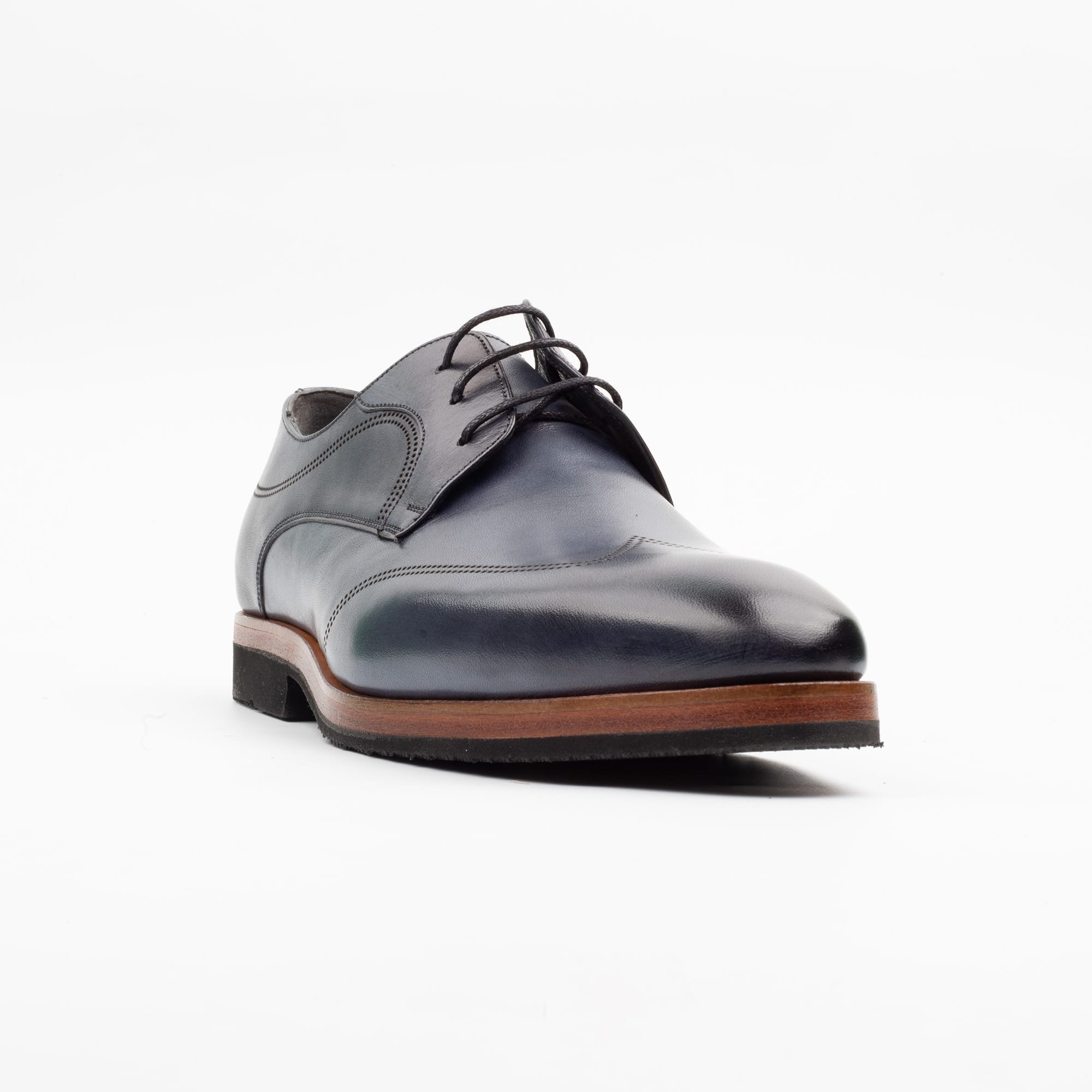 Navy Leather Oxford Shoes – Timeless Elegance and Comfort for Formal Occasions (V2-7) - Image 4