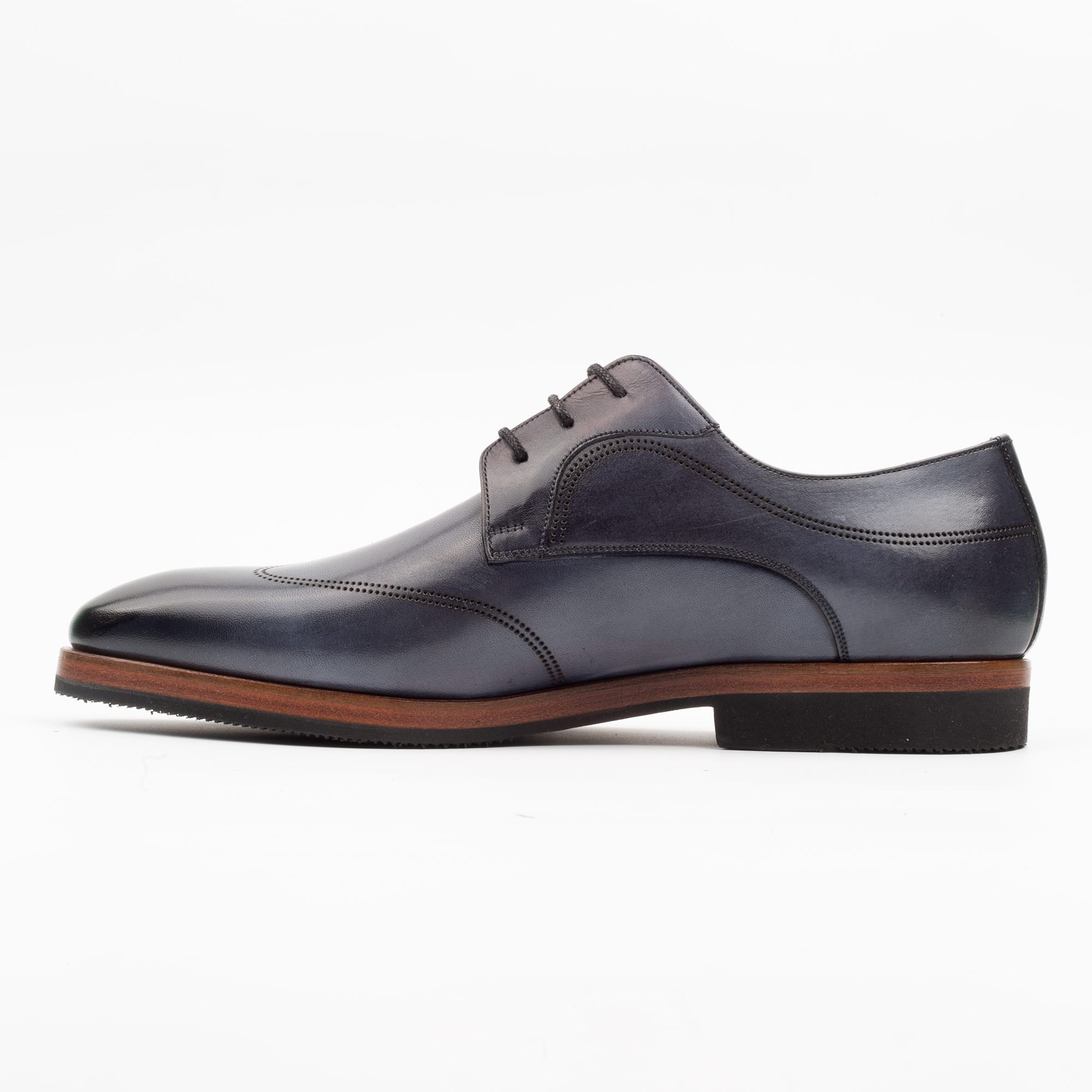 Navy Leather Oxford Shoes – Timeless Elegance and Comfort for Formal Occasions (V2-7) - Image 5