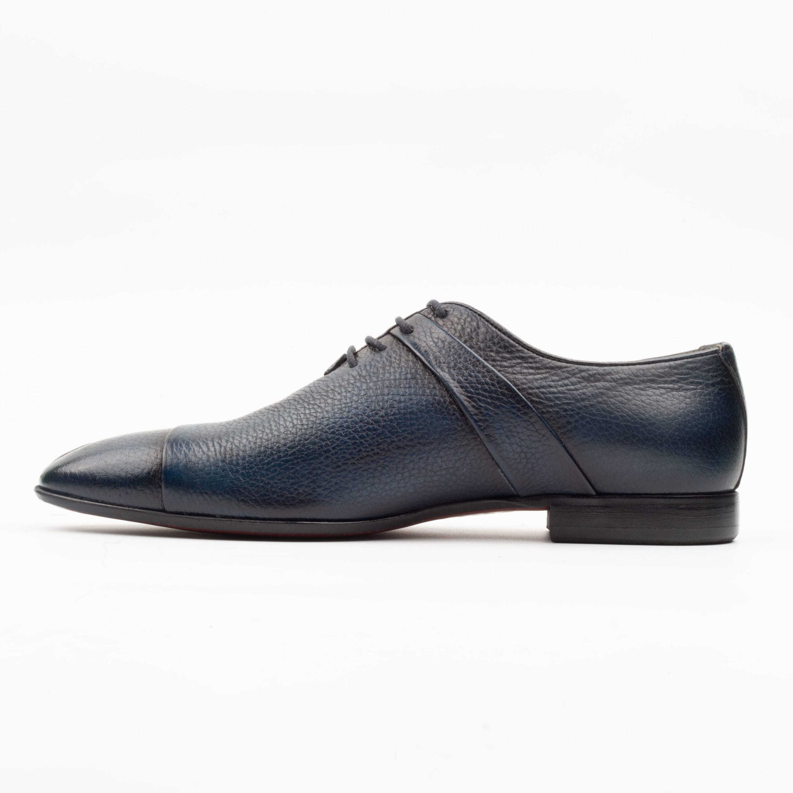 Men's Navy Textured Leather Oxford Shoes - Premium Formal Footwear for Men (2985) - Image 5