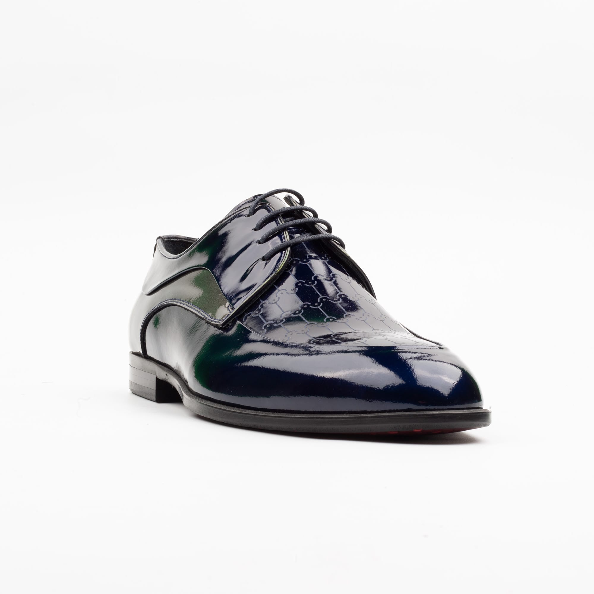 Men's Patent Leather Two-Tone Oxford Shoes - Sleek and Stylish Formal Footwear (6921) - Image 4