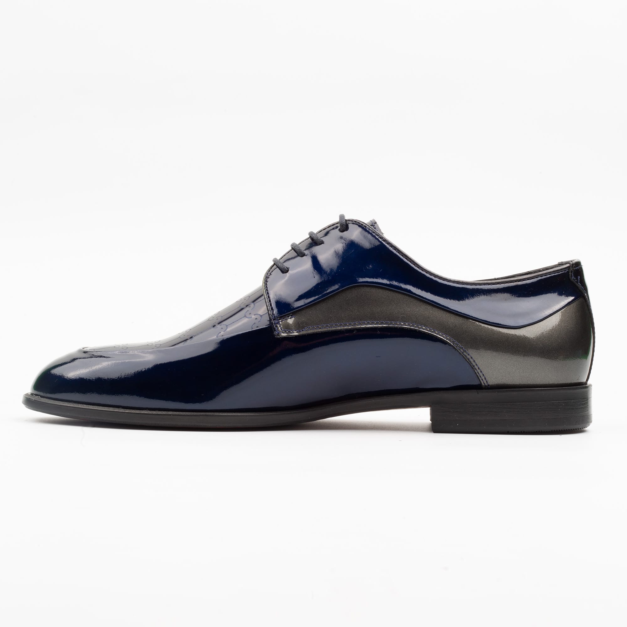 Men's Patent Leather Two-Tone Oxford Shoes - Sleek and Stylish Formal Footwear (6921) - Image 5