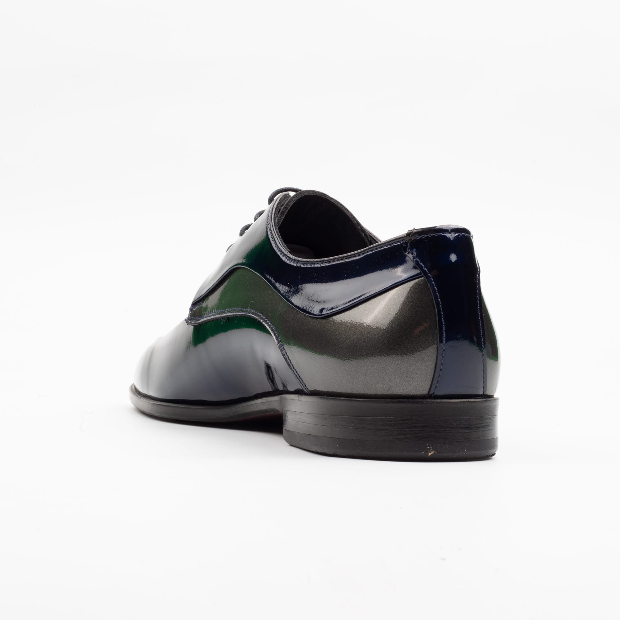 Men's Patent Leather Two-Tone Oxford Shoes - Sleek and Stylish Formal Footwear (6921) - Image 6