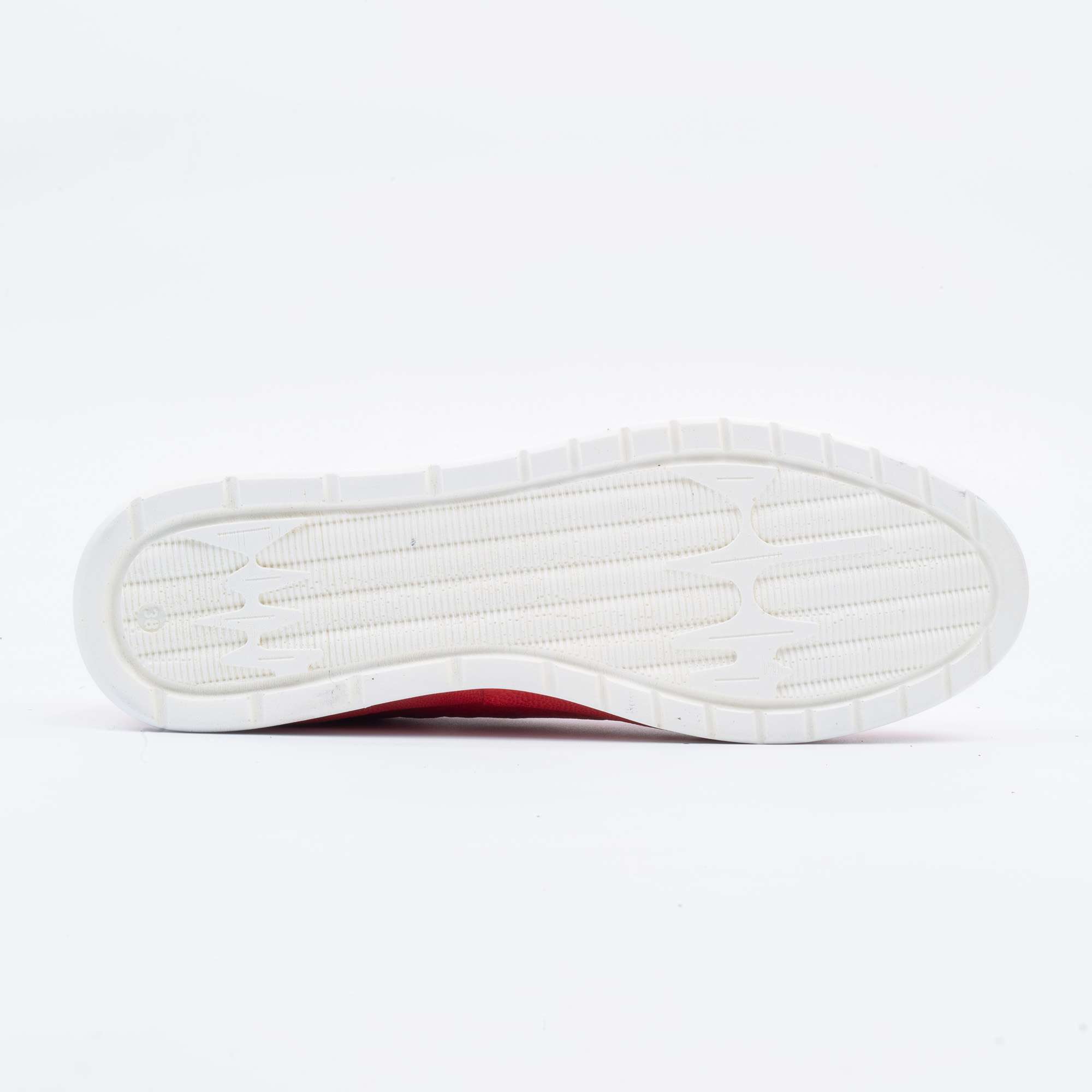 Trendy Red Leather Sneakers for Women with Zip Detail Casual & Comfortable(M23) - Image 7