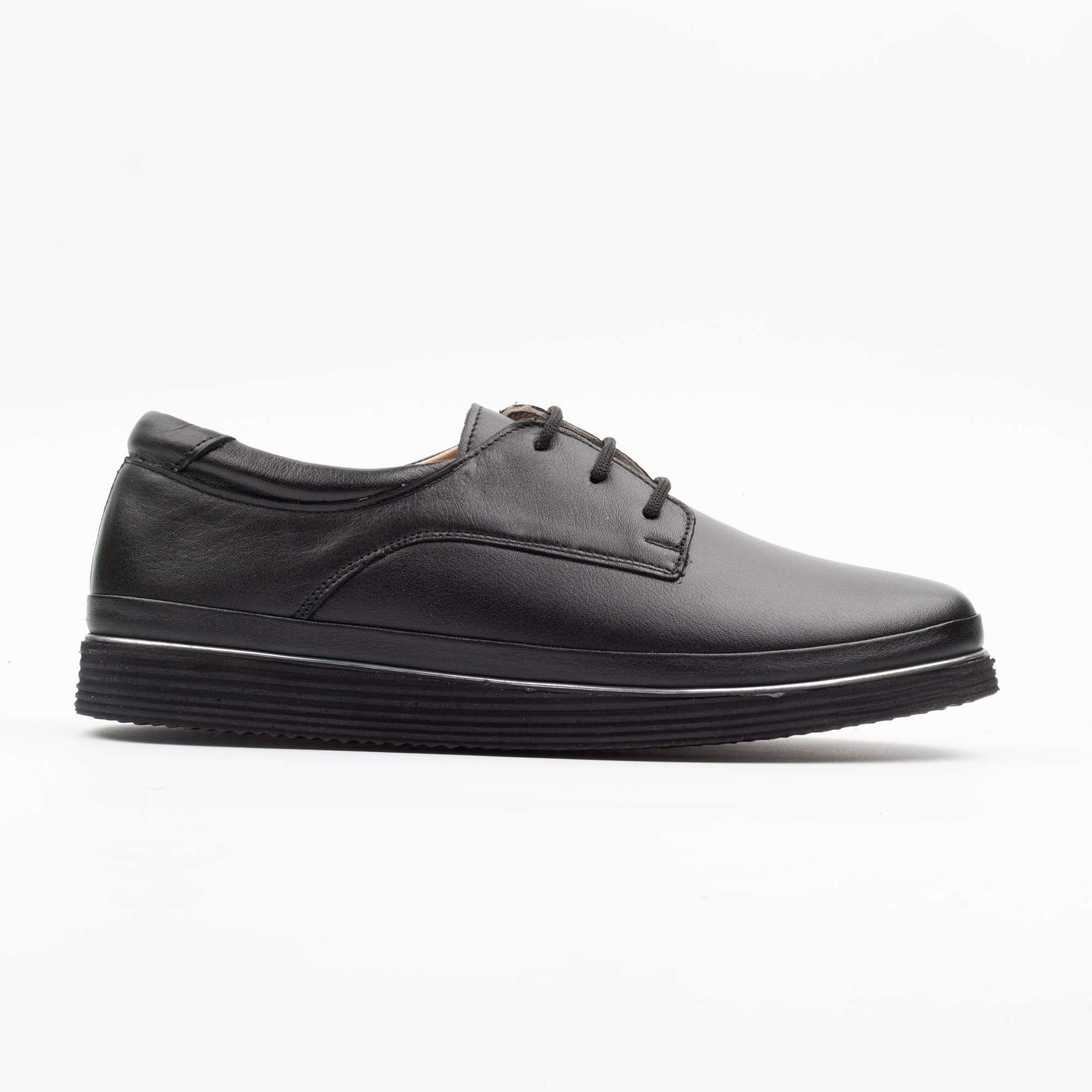 Classic Black Lace-Up Ladies Shoes Versatile and Comfortable Leather Footwear for Every Occasion (M5006)