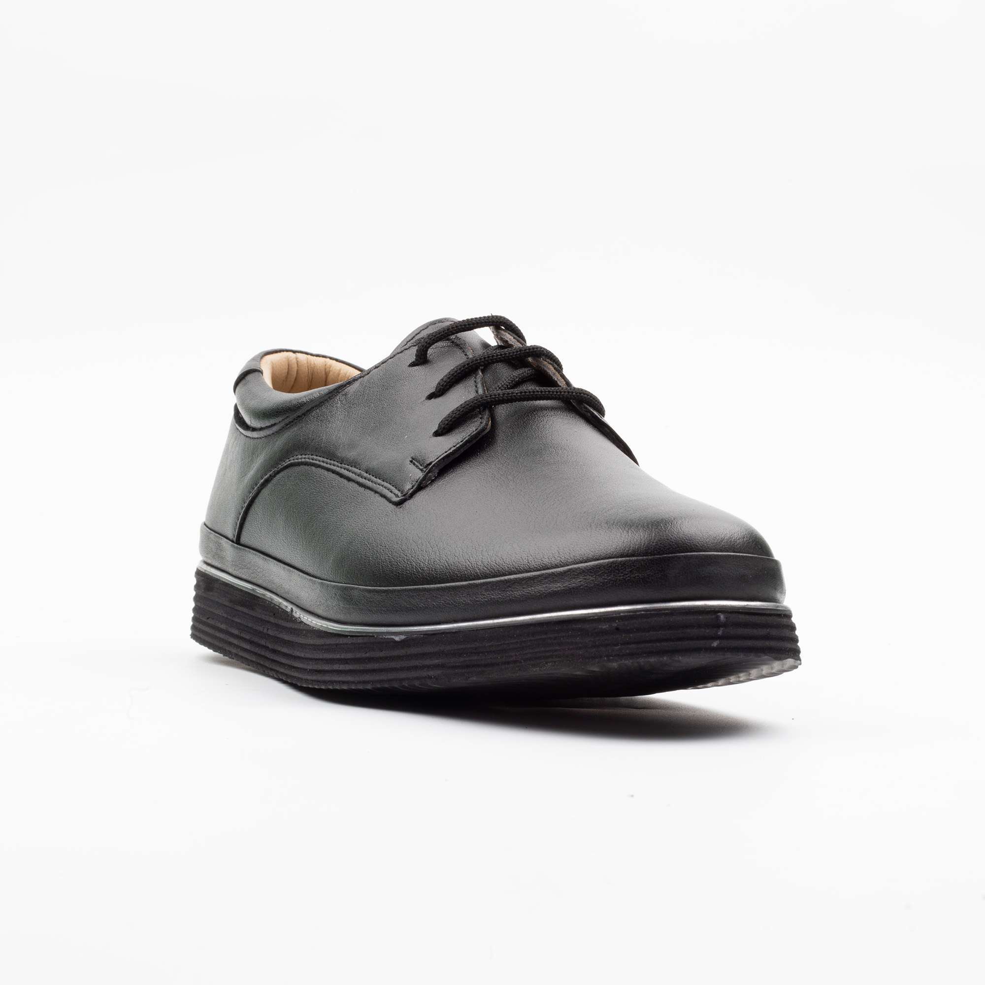 Classic Black Lace-Up Ladies Shoes Versatile and Comfortable Leather Footwear for Every Occasion (M5006) - Image 4