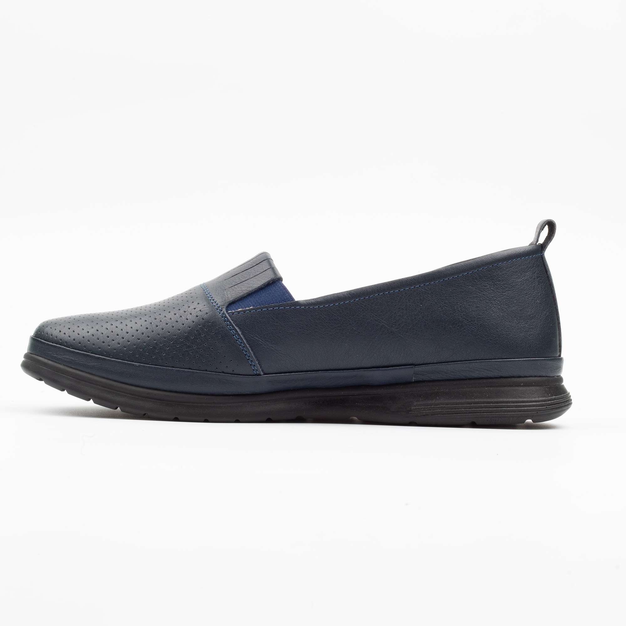 Elegant Navy Blue Slip-On Ladies Shoes Comfortable and Stylish Leather Footwear for Everyday Wear (M5003) - Image 5