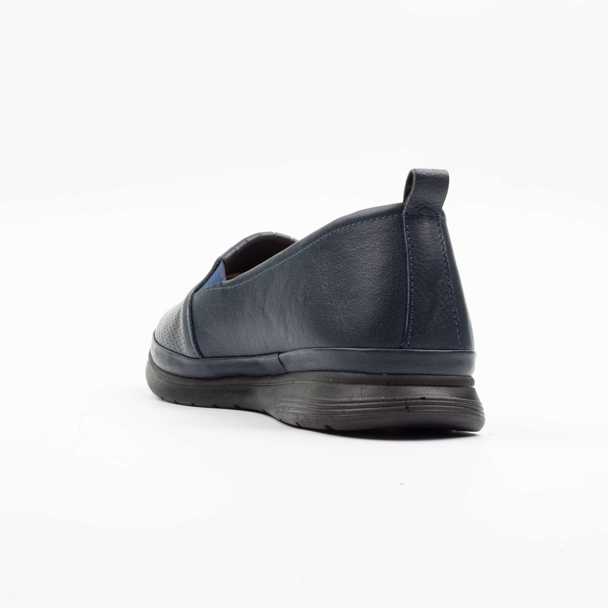 Elegant Navy Blue Slip-On Ladies Shoes Comfortable and Stylish Leather Footwear for Everyday Wear (M5003) - Image 6