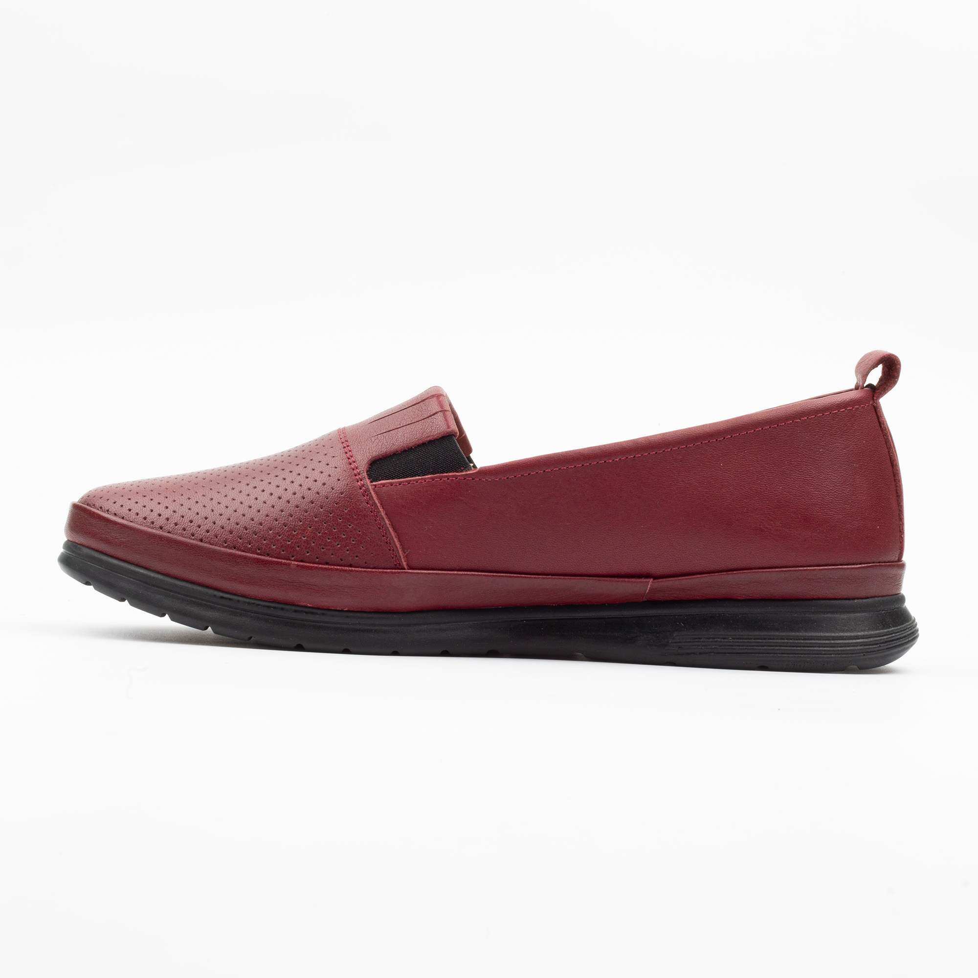 Elegant Ladies Burgundy Slip-On Loafers Comfortable and Stylish Shoes for Everyday Wear (M5003) - Image 5