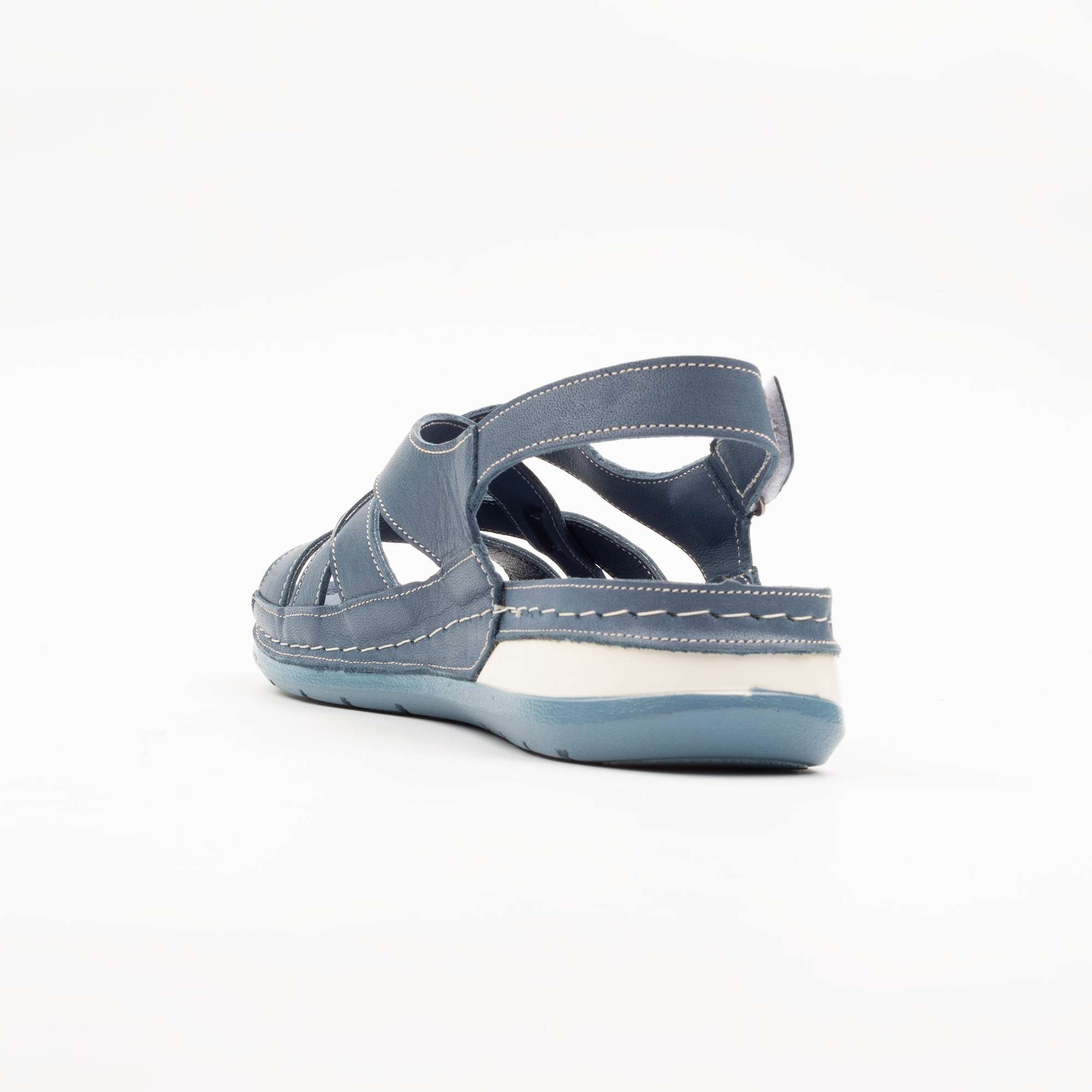 Comfortable Blue Leather Slingback Sandals for Women Stylish Summer Footwear with Open-Toe Design (K127) - Image 6