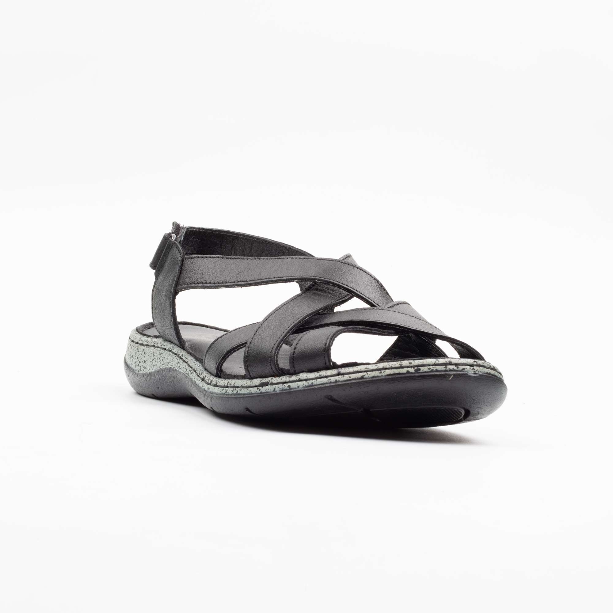 Elegant Black Leather Slingback Sandals for Women Comfortable and Stylish Summer Footwear (K127) - Image 4