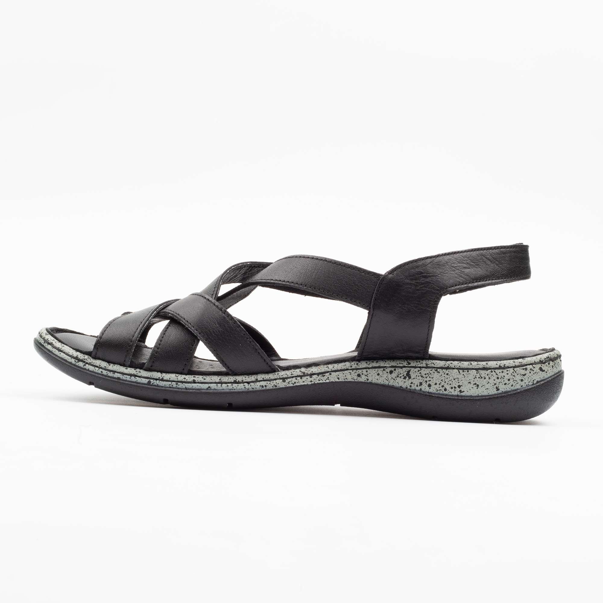 Elegant Black Leather Slingback Sandals for Women Comfortable and Stylish Summer Footwear (K127) - Image 5