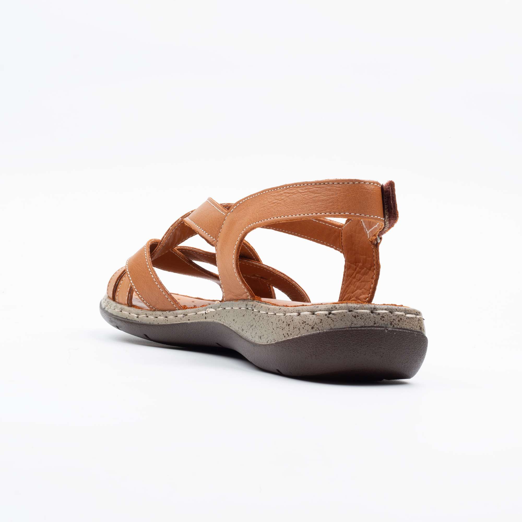 Stylish Tan Leather Slingback Sandals for Women Comfortable and Breathable Summer Footwear (K127) - Image 6
