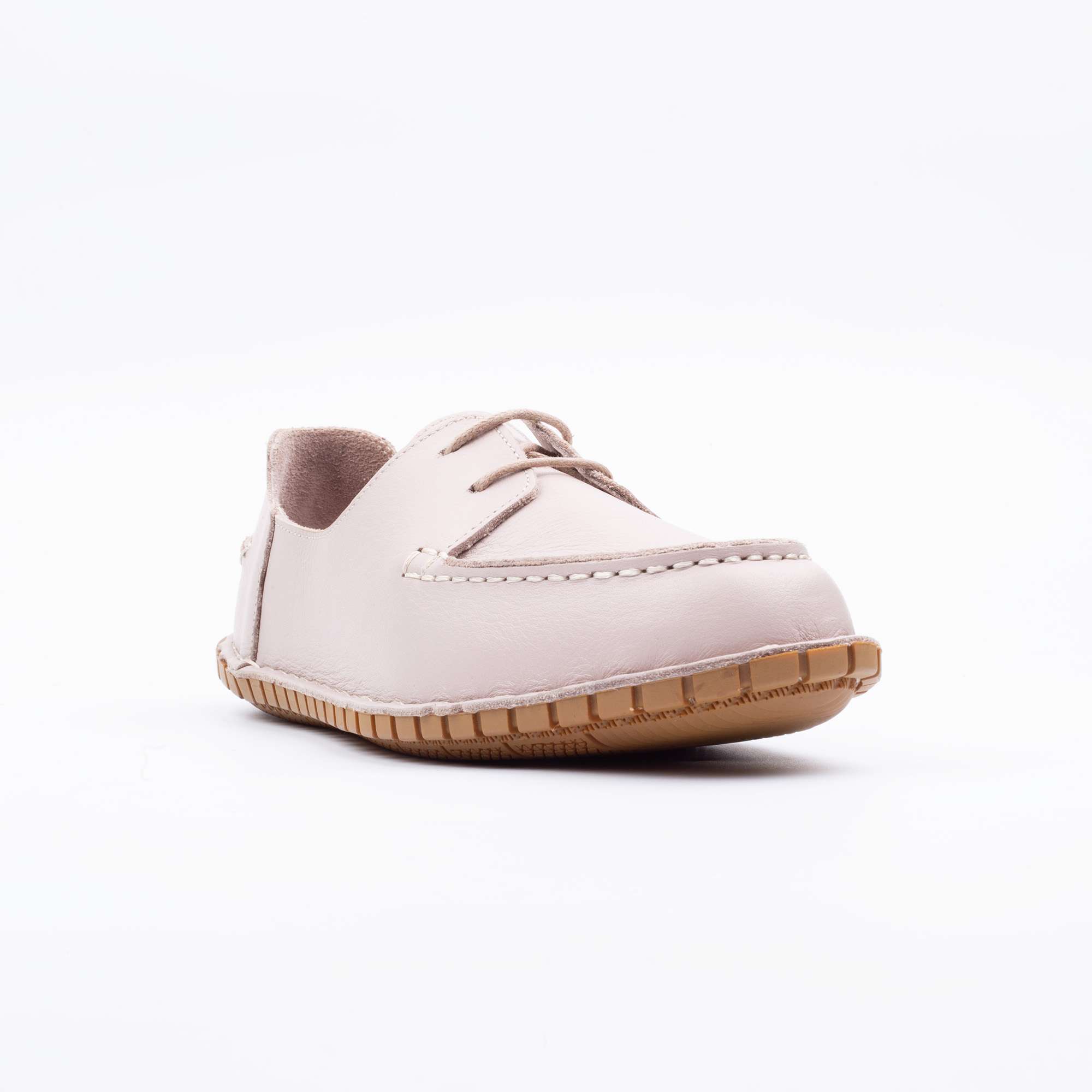 Elegant Beige Lace-Up Loafers for Women Comfortable and Versatile Footwear (K270) - Image 4