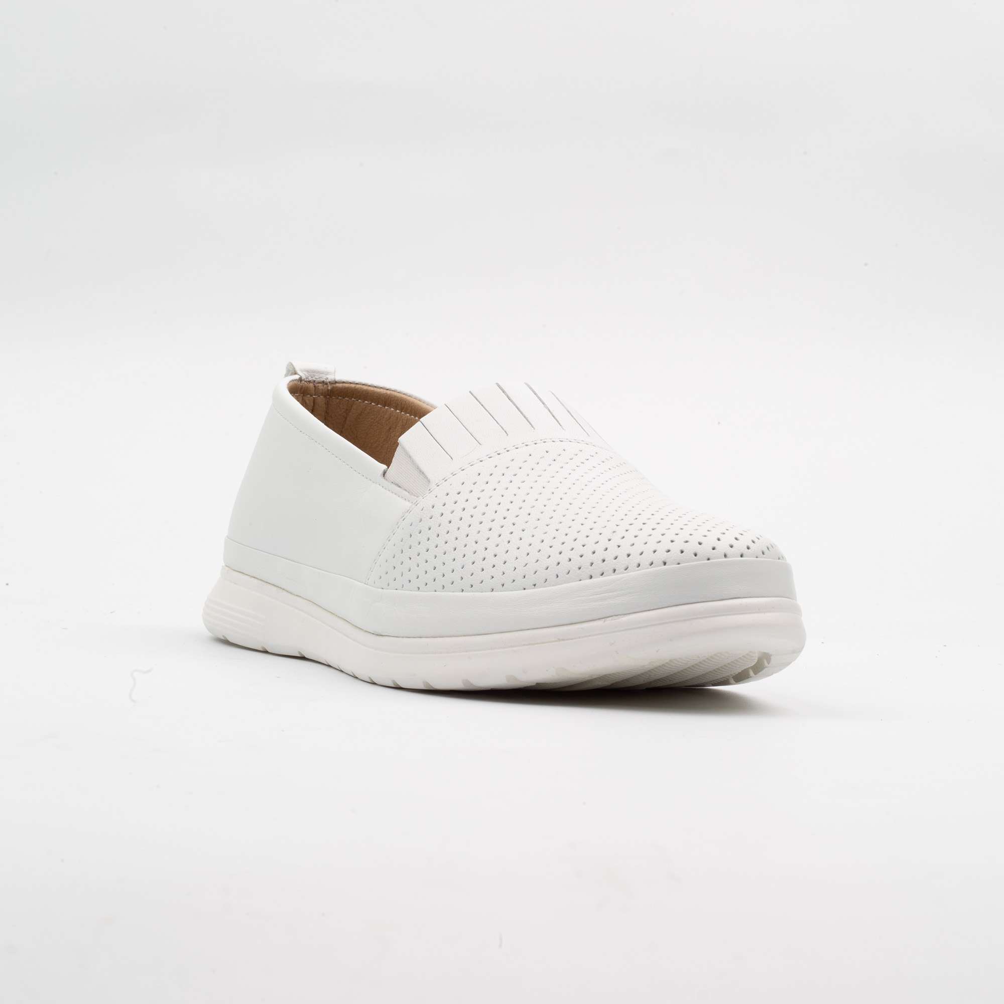 Stylish White Slip-On Loafers for Women Comfortable and Versatile Casual Shoes (M5003) - Image 4