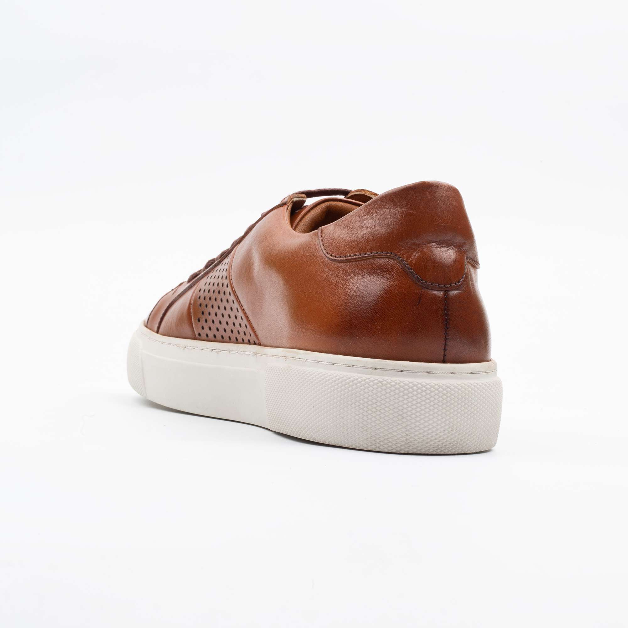 Stylish Brown Leather Sneaker for Men - Casual Elegance with Modern Comfort (46-24) - Image 6