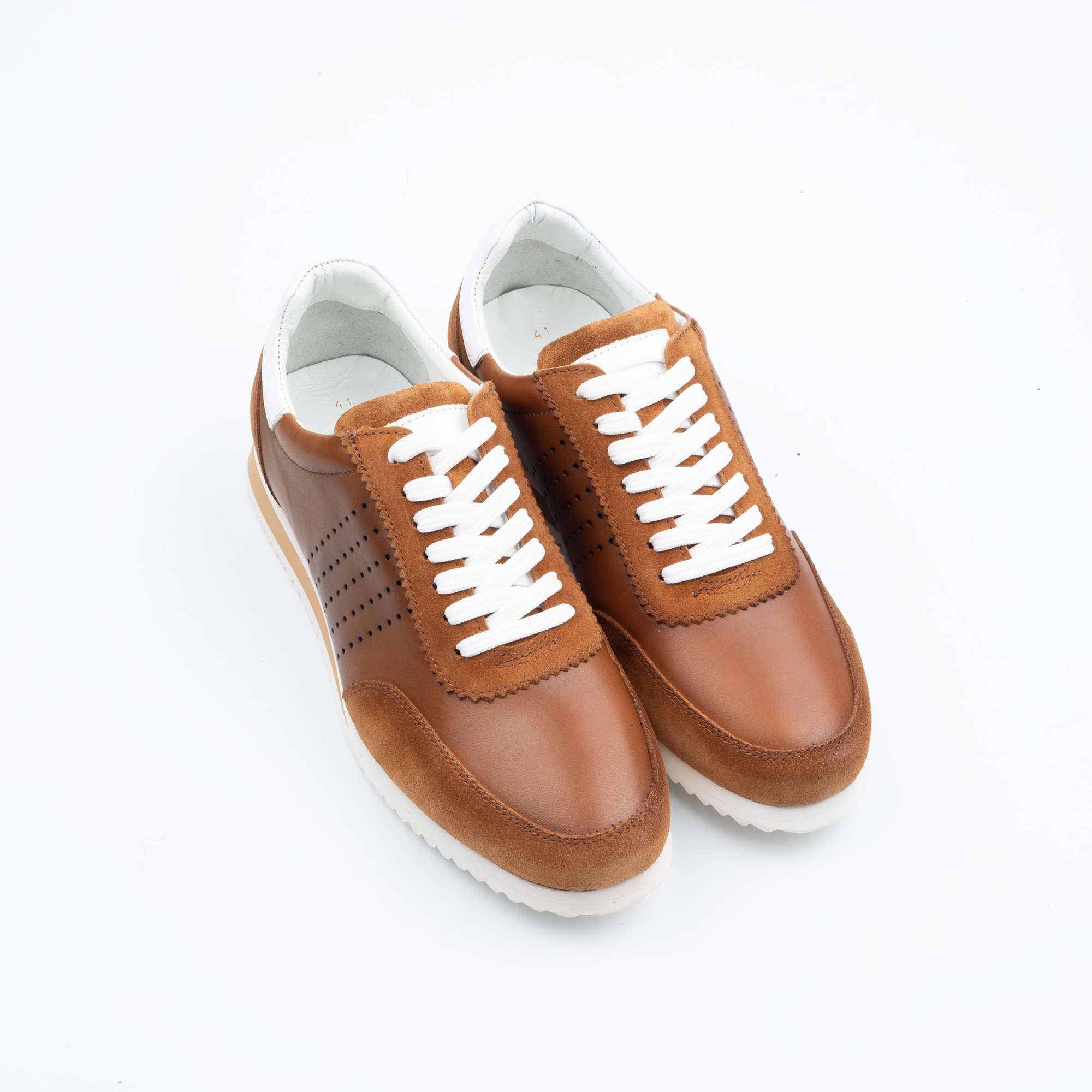 Leather and Suede Sneakers – Premium Comfort and Timeless Style for Men (M11108) - Image 2