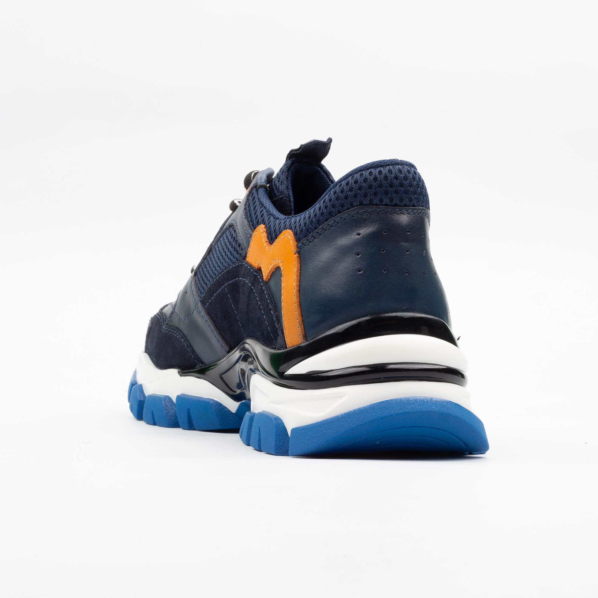 Navy Blue and Orange Chunky Sneakers – Stylish and Comfortable Footwear for Bold Fashion Lovers (M13035) - Image 6