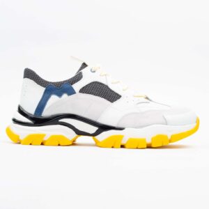 Yellow and White Chunky Sneakers – Bold, Comfortable Footwear for Fashion-Forward Individuals (M13035)