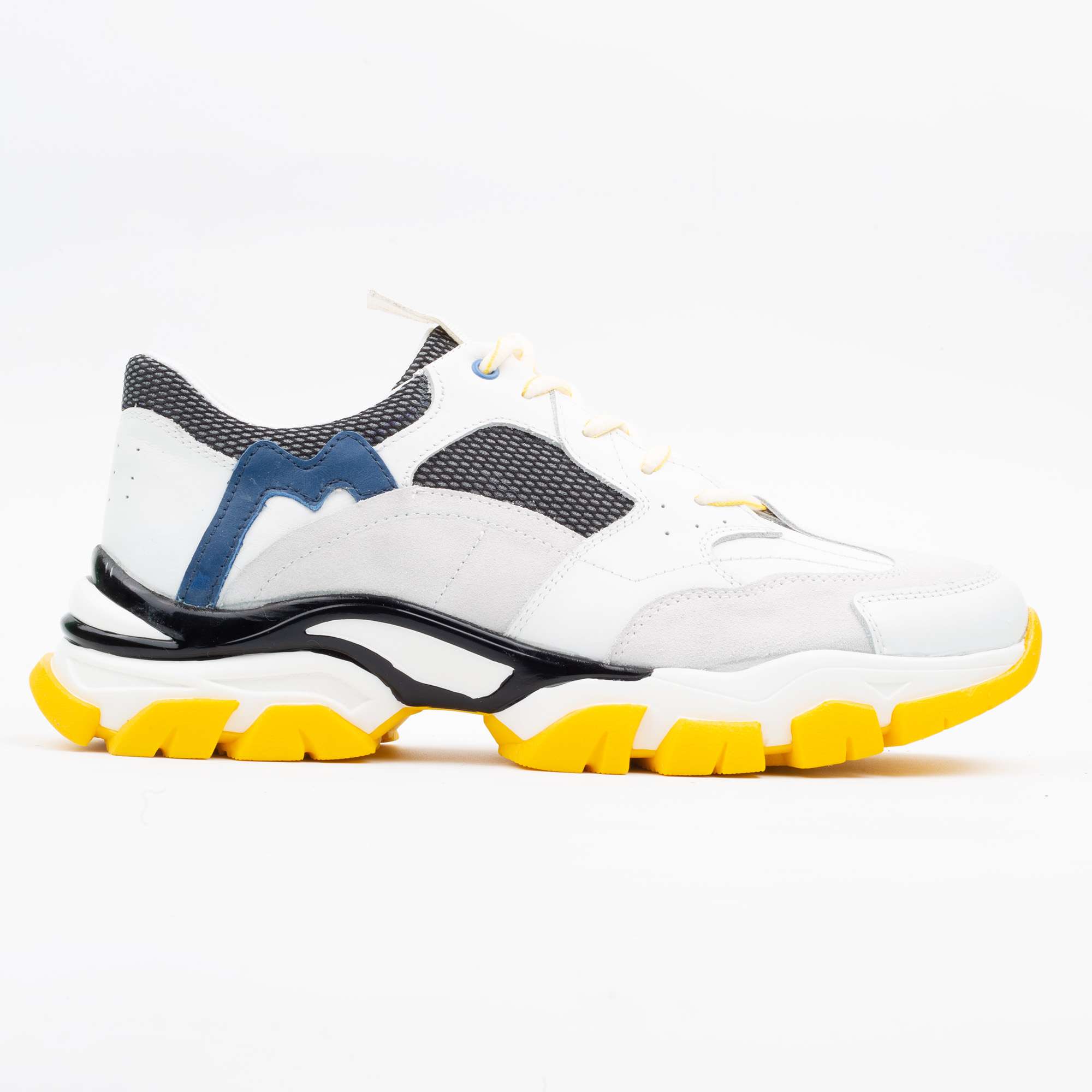 Yellow and White Chunky Sneakers – Bold, Comfortable Footwear for Fashion-Forward Individuals (M13035)