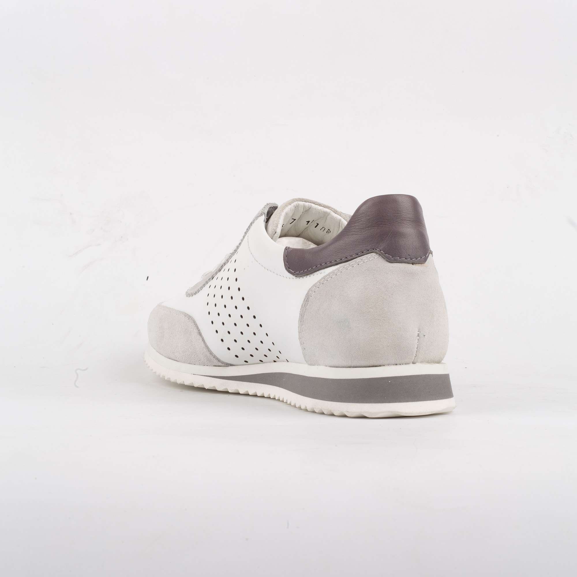 White Suede Leather Sneakers – Minimalist & Sophisticated Comfort for Everyday Wear (M11108) - Image 6