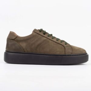 Olive Green Suede Sneakers – Comfortable, Stylish, and Versatile Footwear (53-23)