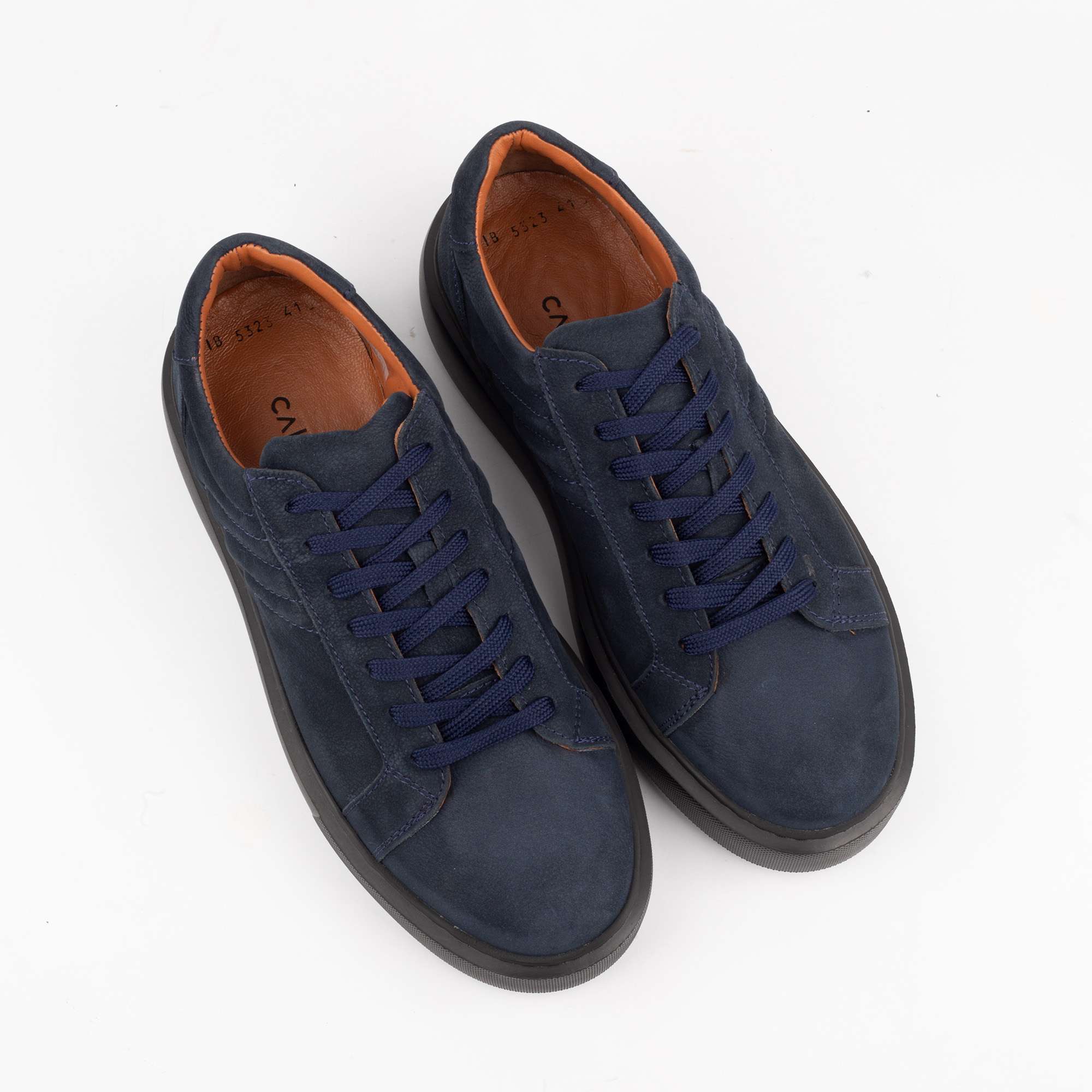 Navy Blue Suede Sneakers – Versatile, Stylish, and Comfortable Footwear (53-23) - Image 2