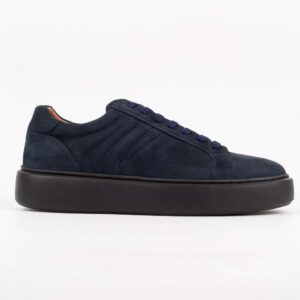 Navy Blue Suede Sneakers – Versatile, Stylish, and Comfortable Footwear (53-23)