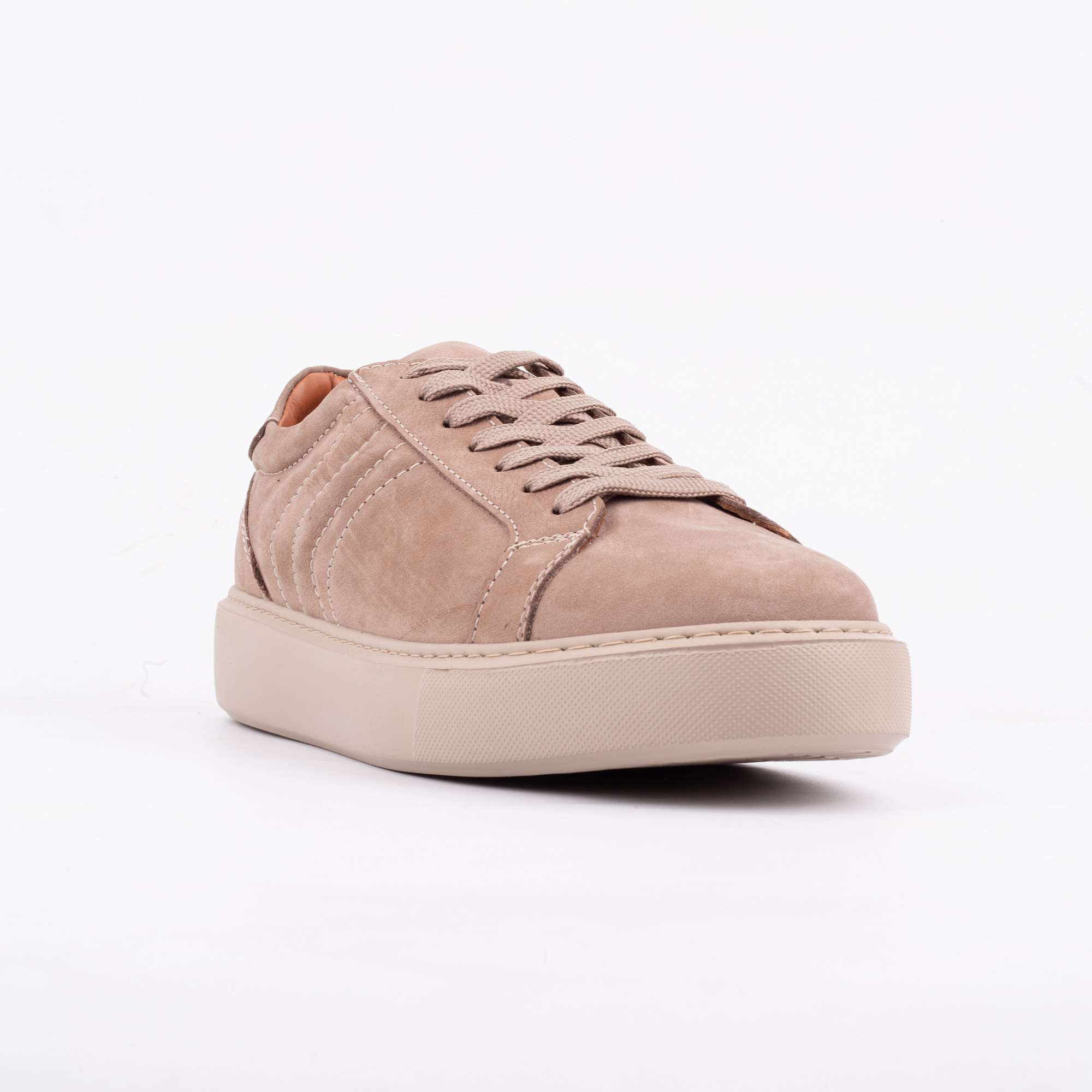 Beige Suede Sneakers – Stylish and Comfortable Footwear for Everyday Wear (53-23) - Image 4