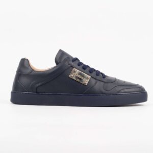 Navy Blue Leather Sneakers – Timeless Style Meets Superior Comfort (222-20)