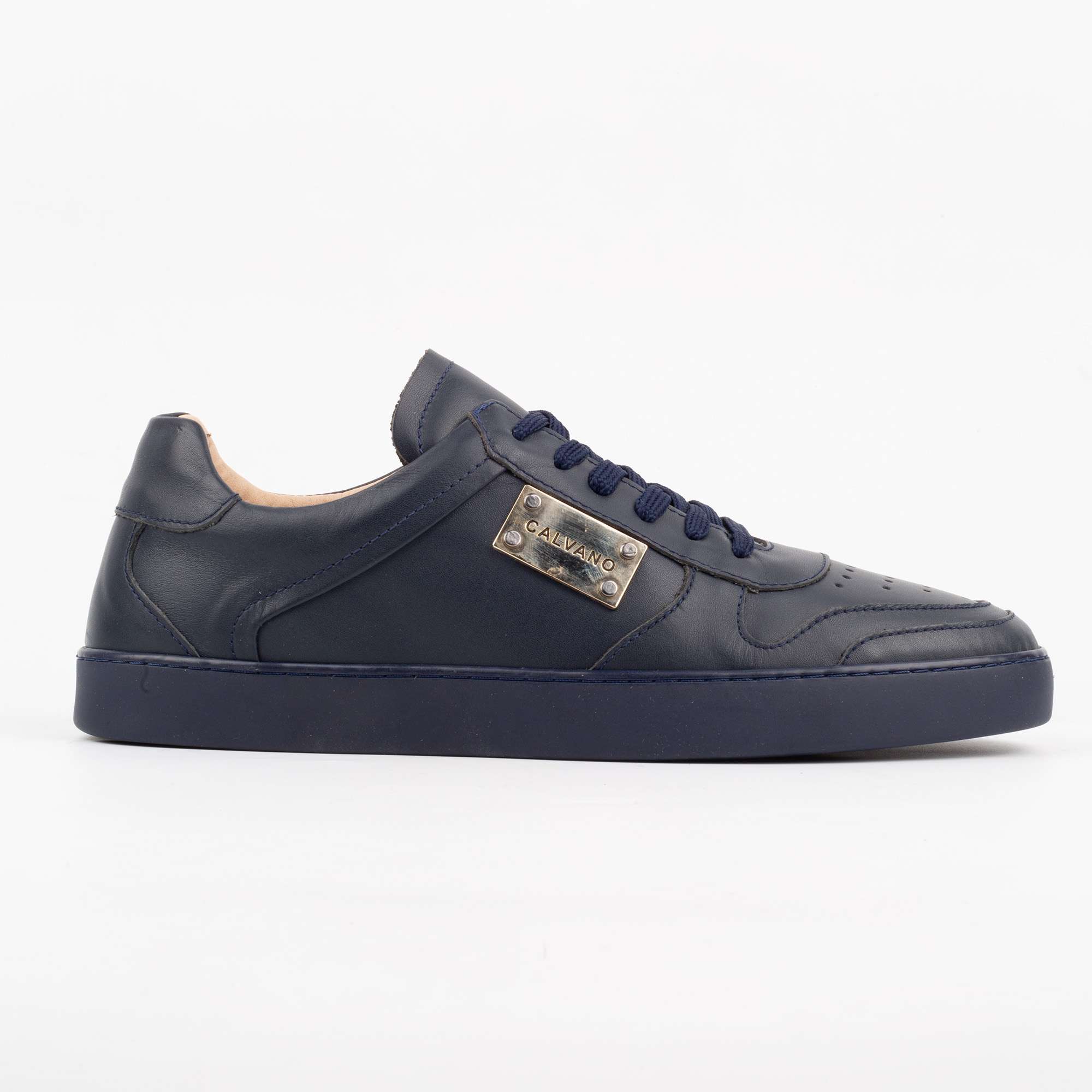 Navy Blue Leather Sneakers – Timeless Style Meets Superior Comfort (222-20)