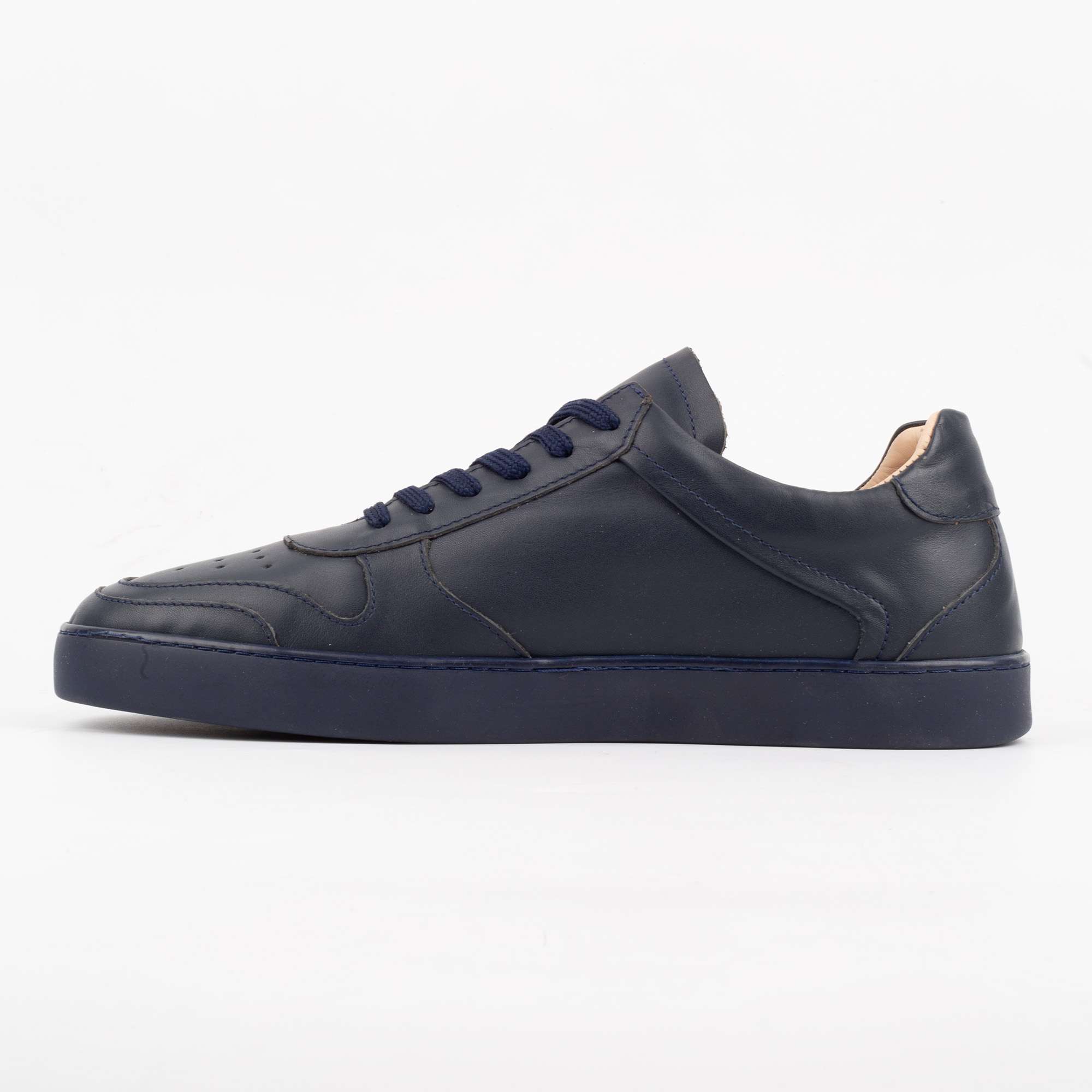 Navy Blue Leather Sneakers – Timeless Style Meets Superior Comfort (222-20) - Image 5