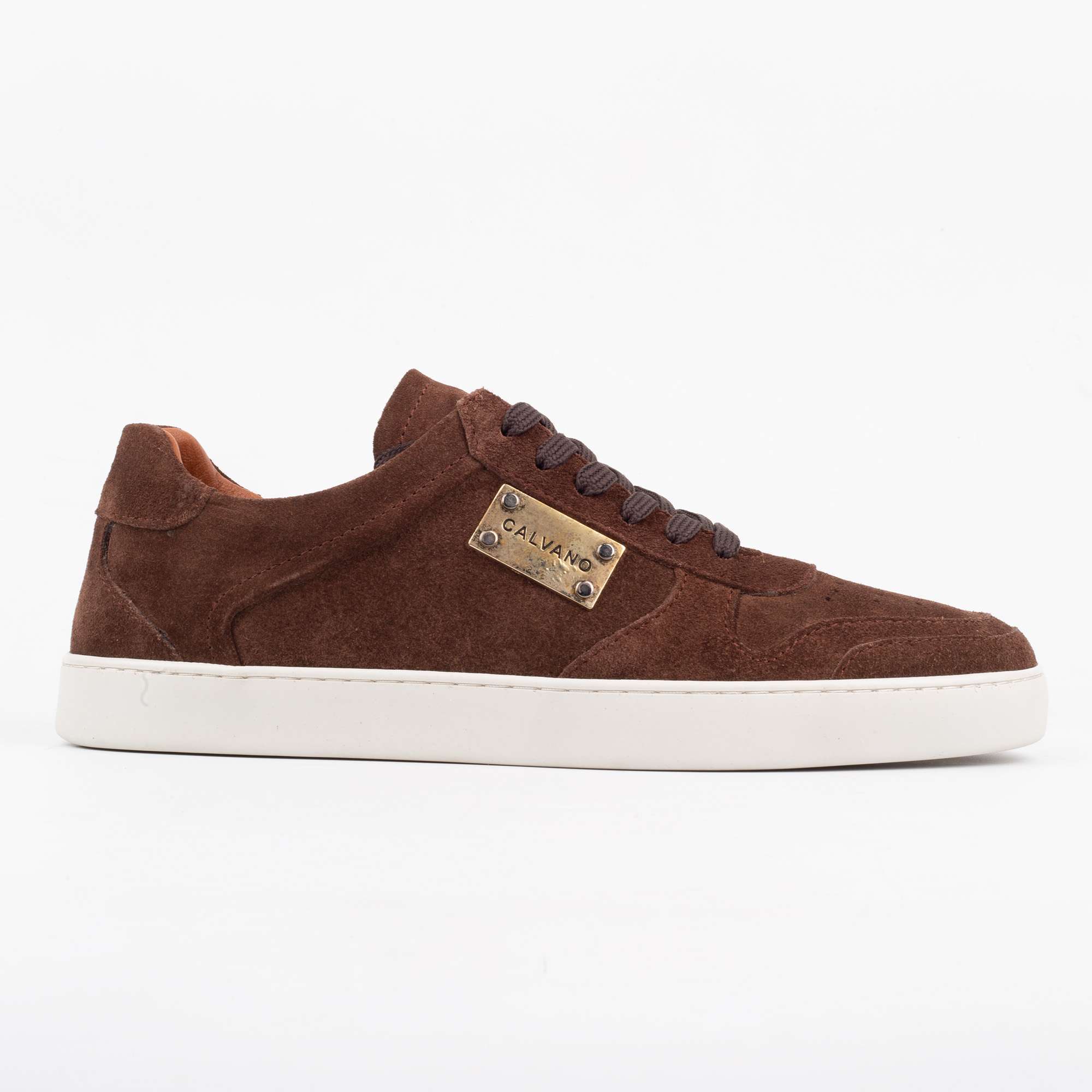 Stylish Brown Suede Sneakers for Men with Perforated Design (222-20)