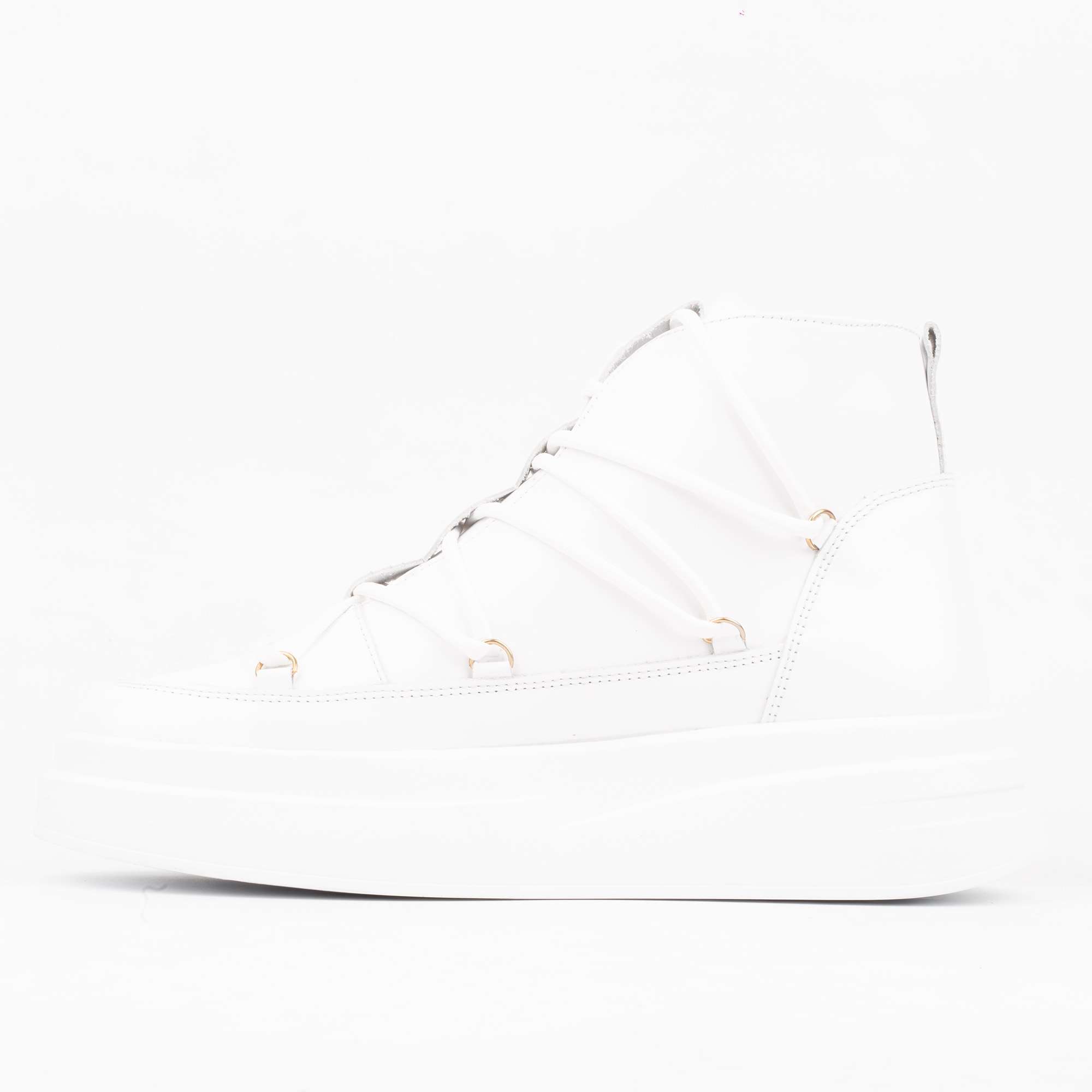 White High-Top Sneakers – Clean, Minimalist Style with Ultimate Comfort (E19605) - Image 5