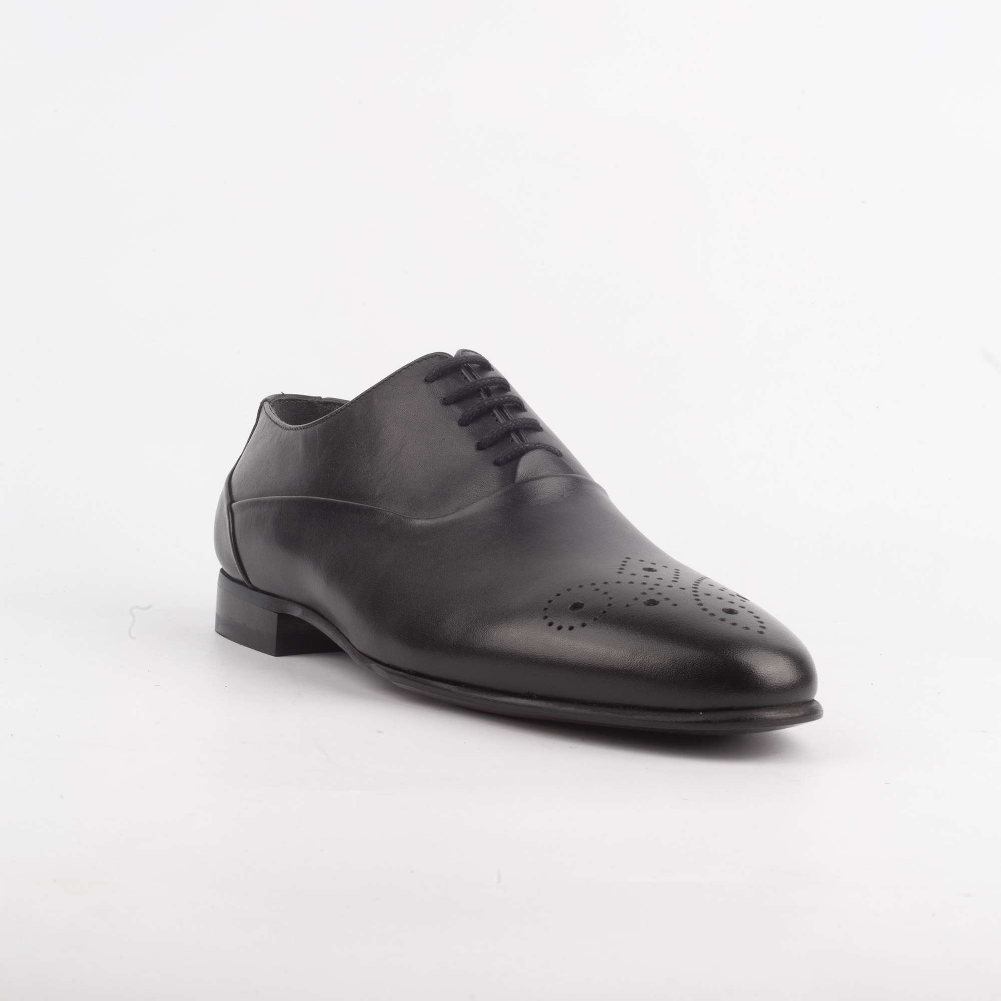 Men's Classic Black Leather Oxford Shoes - Timeless Formal Shoes for Men (V26-47) - Image 2