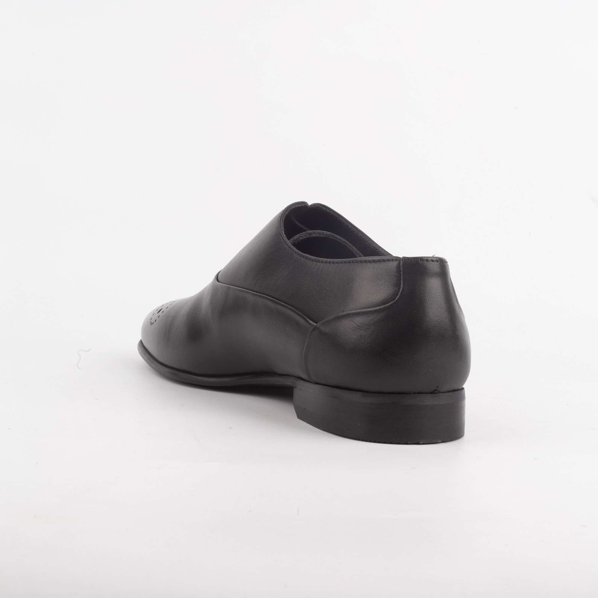 Men's Classic Black Leather Oxford Shoes - Timeless Formal Shoes for Men (V26-47) - Image 3
